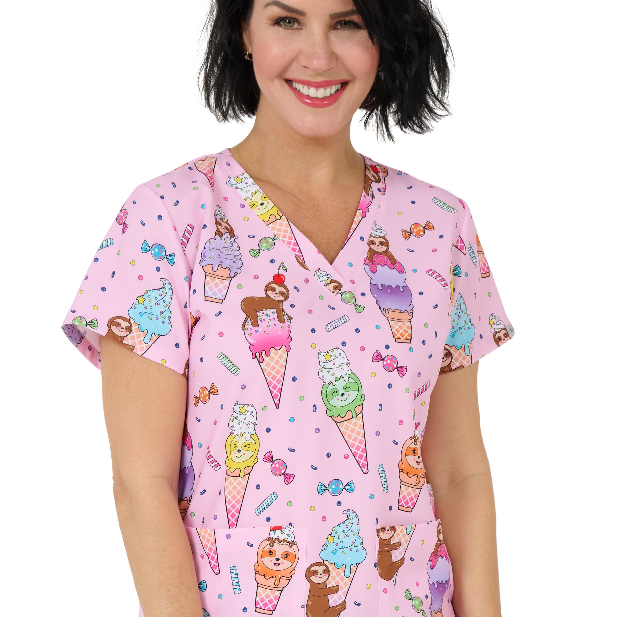 Polera Clínica Estampada Mujer SLDT