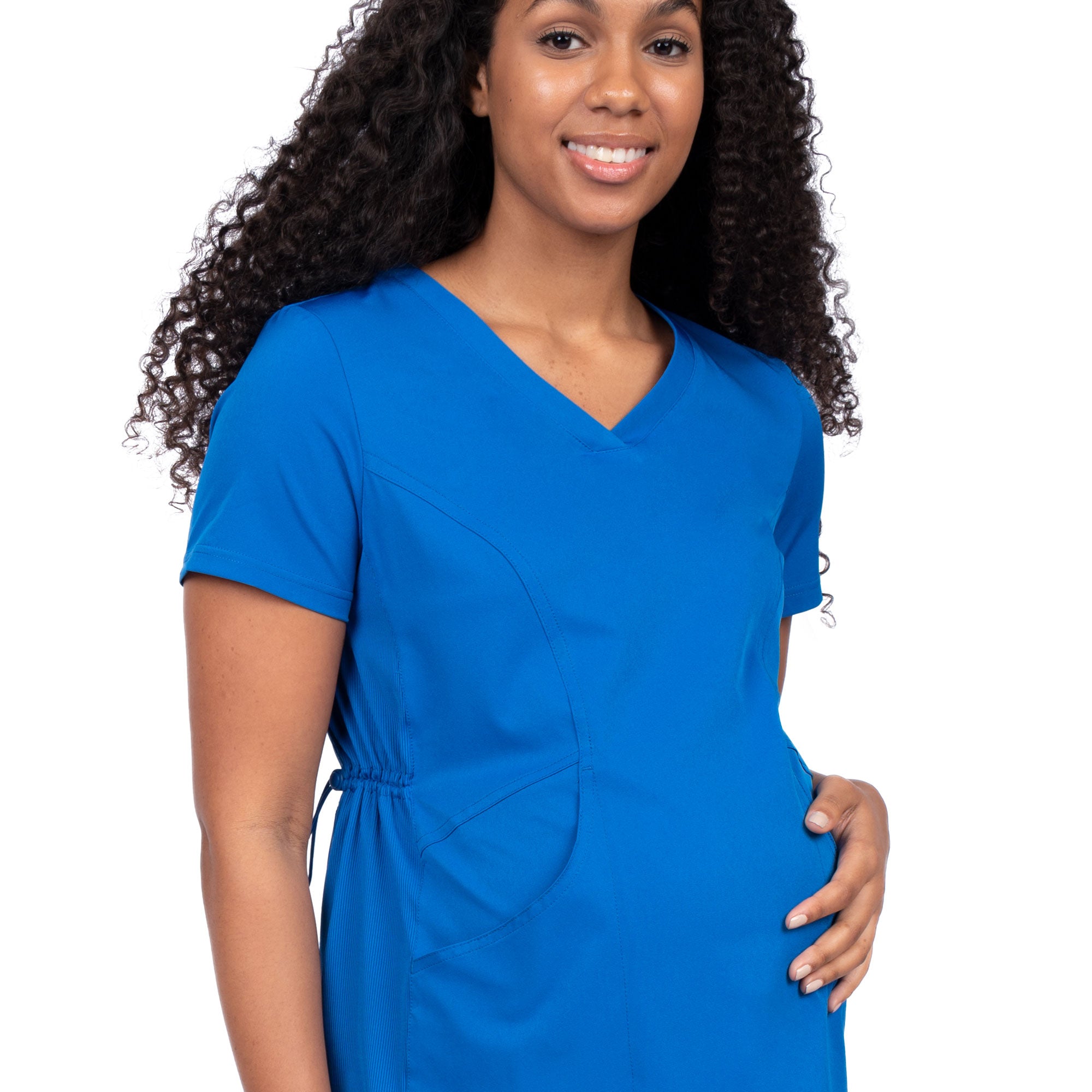 Polera Clínica Mujer Maternal 1121 Azul Rey