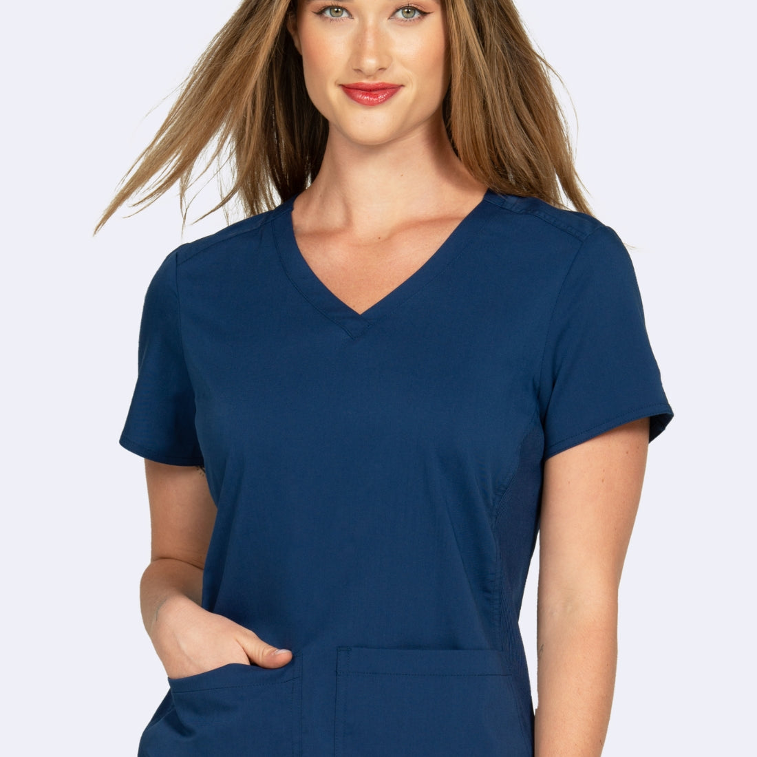Polera Clínica Mujer Zoe Alexandra 1148 Azul Amarino