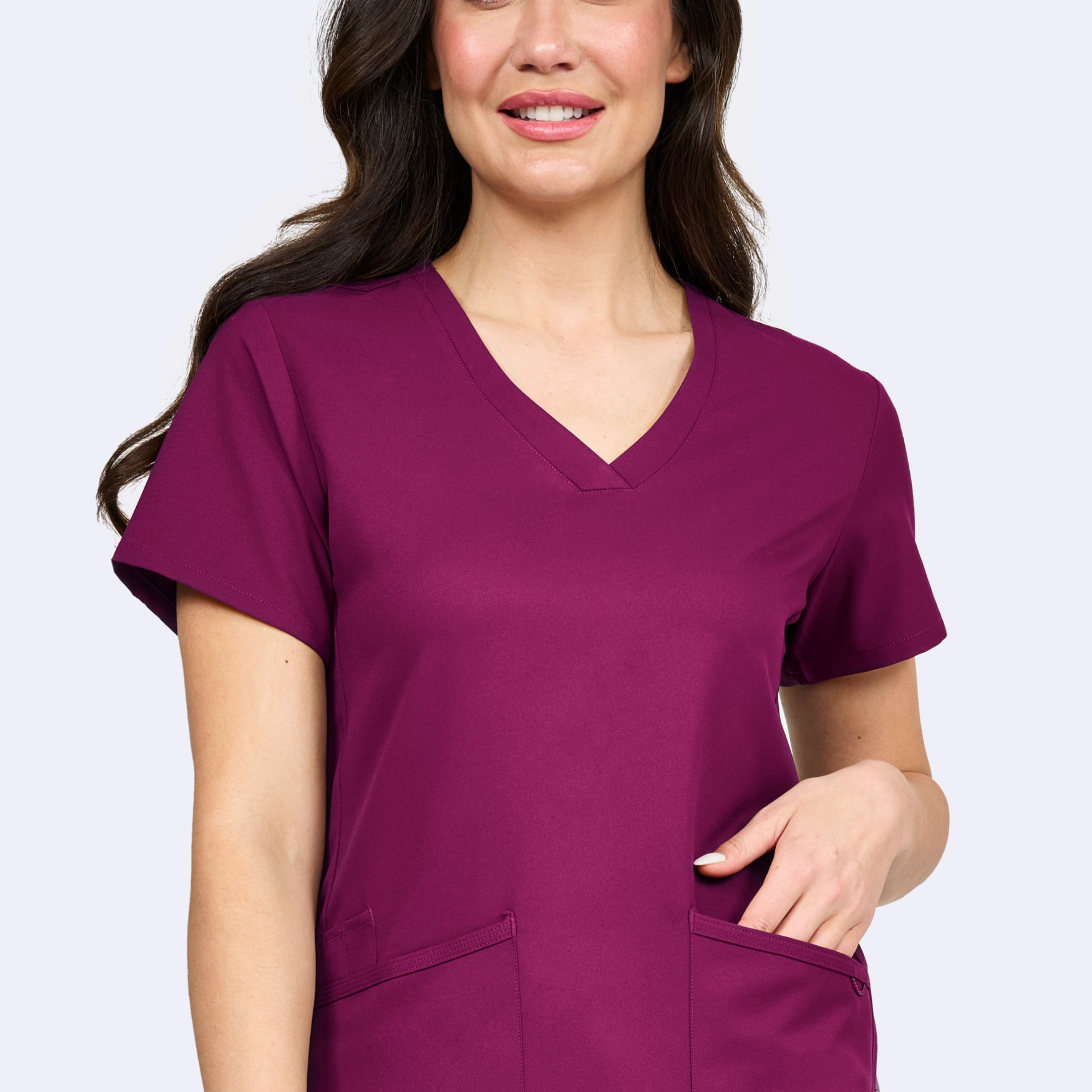 Polera Clínica Mujer Studio 1165 Burdeo