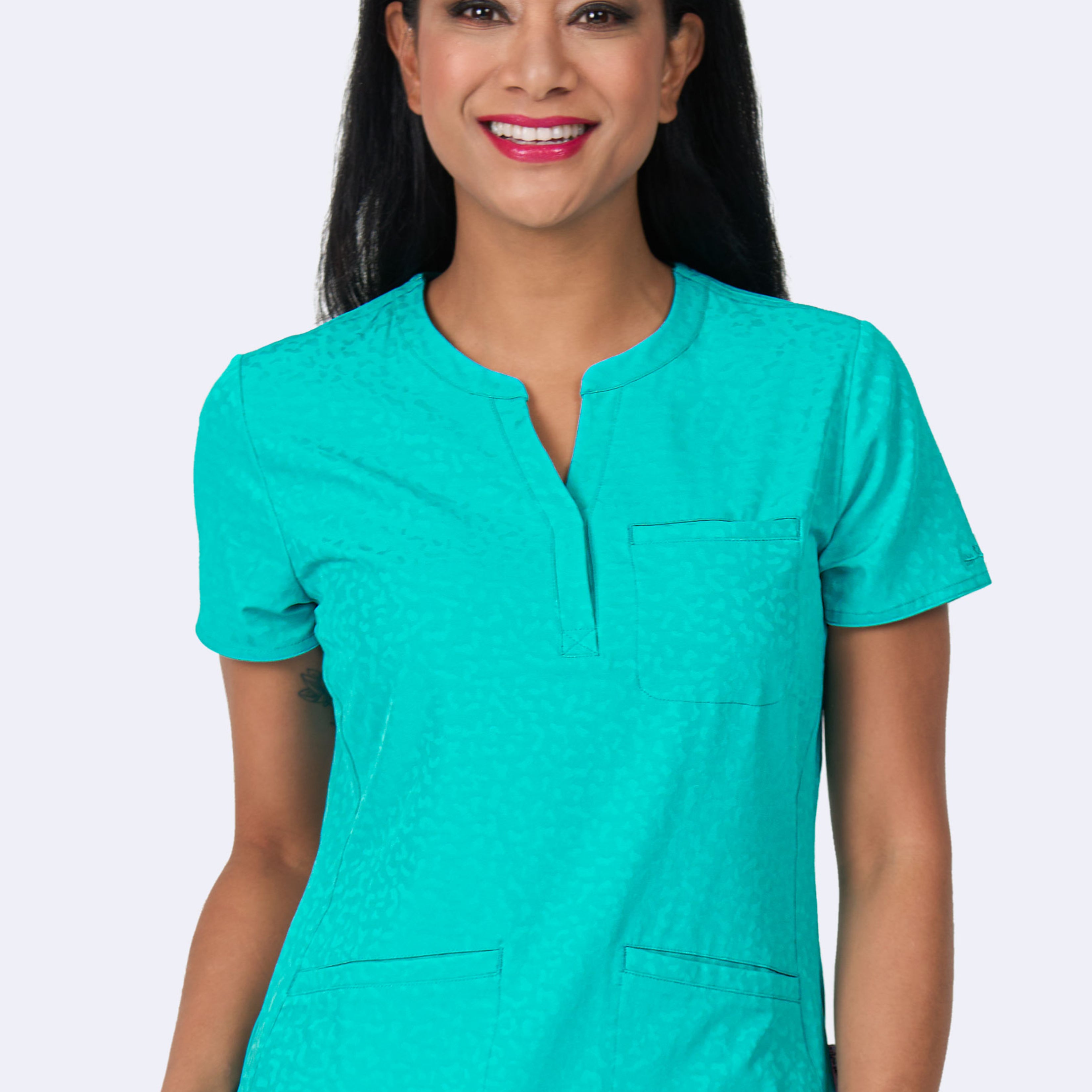 Polera Clínica Mujer Jacquard 1171 Mint