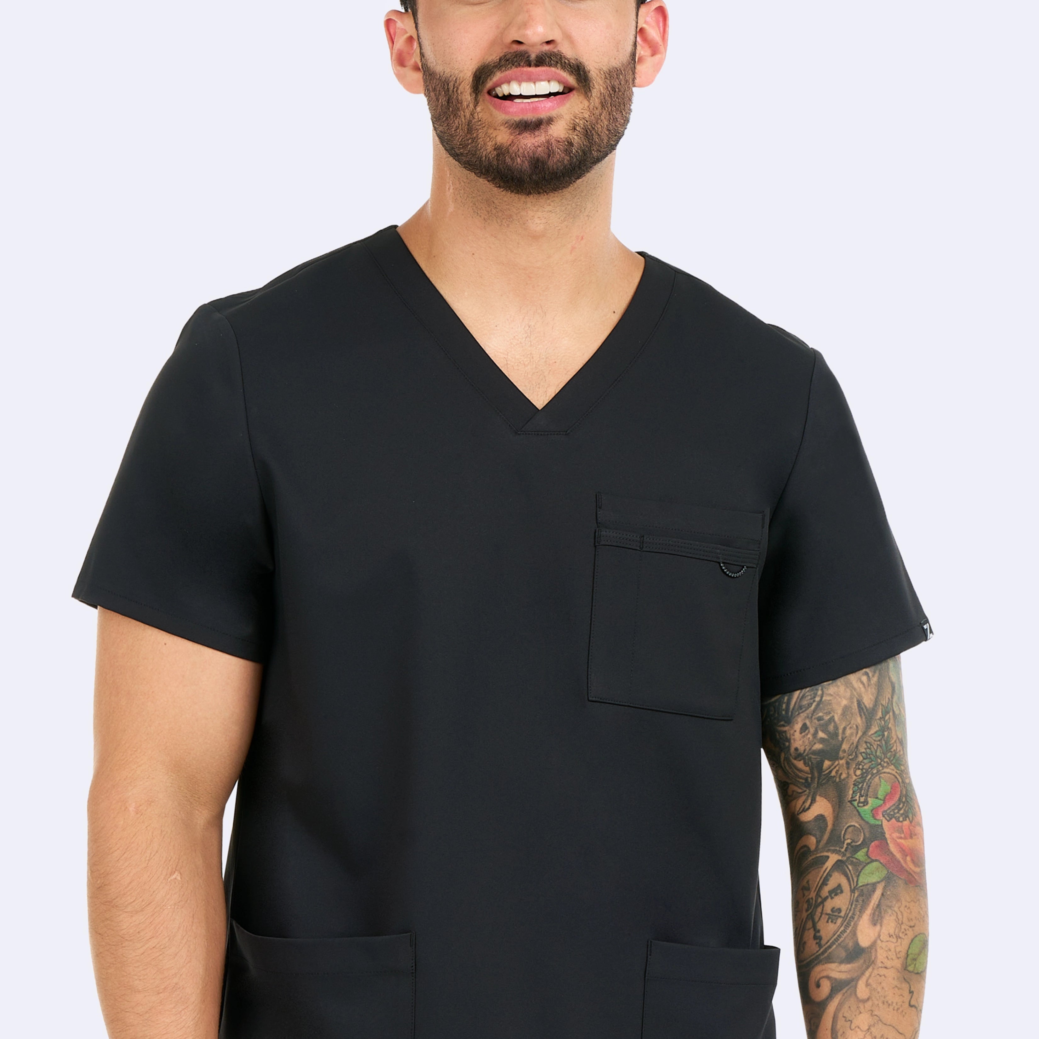 Polera Clínica Hombre Studio 1195 Negro
