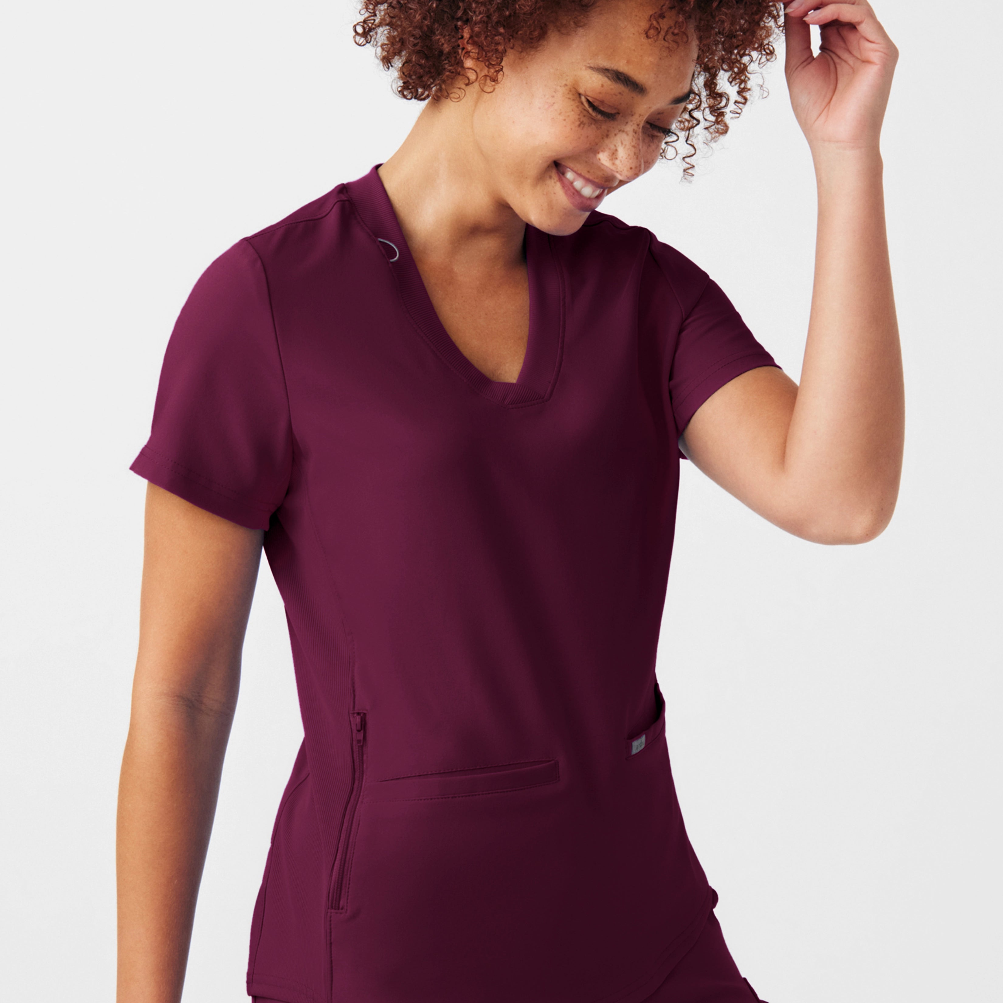 Polera Clínica Mujer Forward LT100 Burdeo