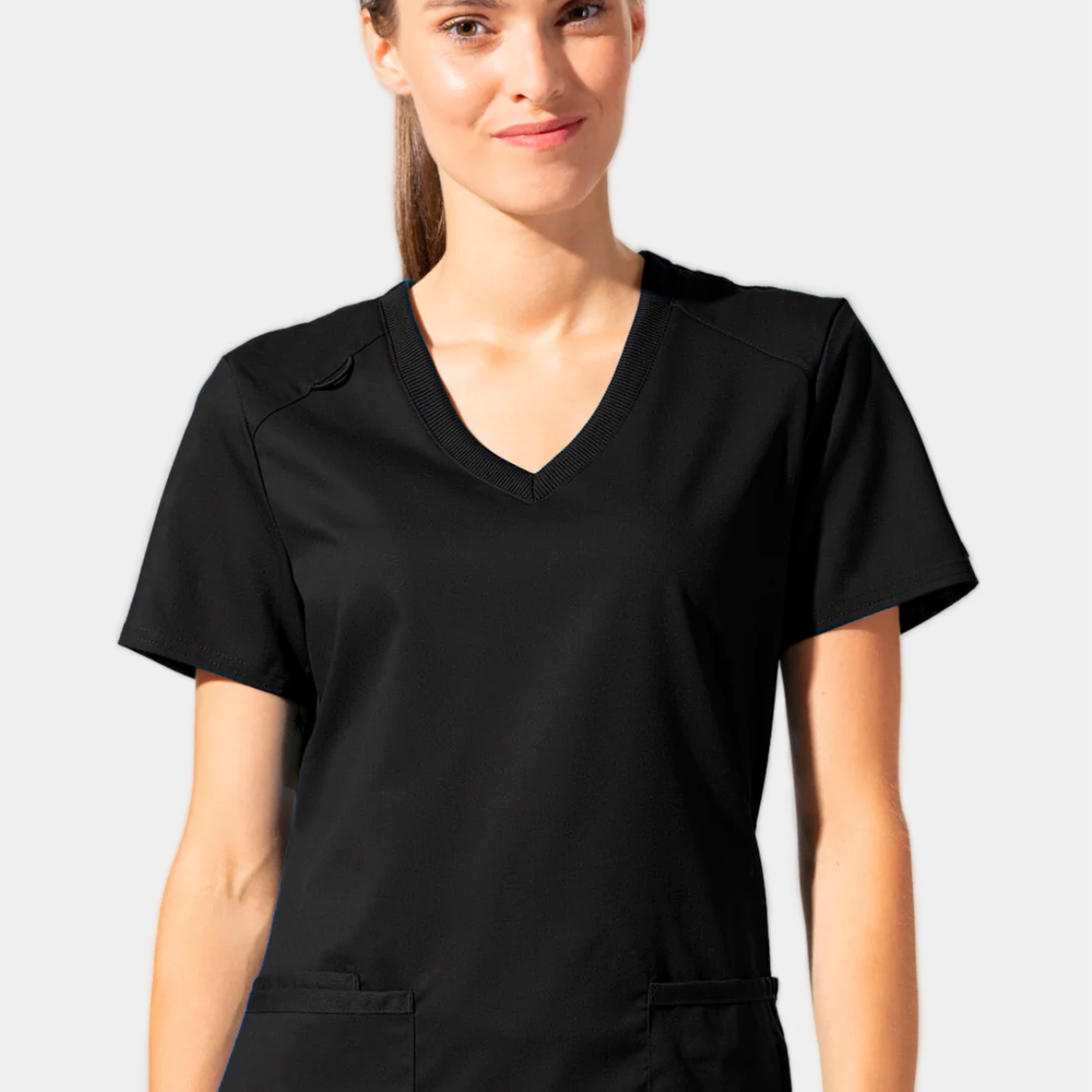 Polera Clínica Mujer Proflex LT105 Negro