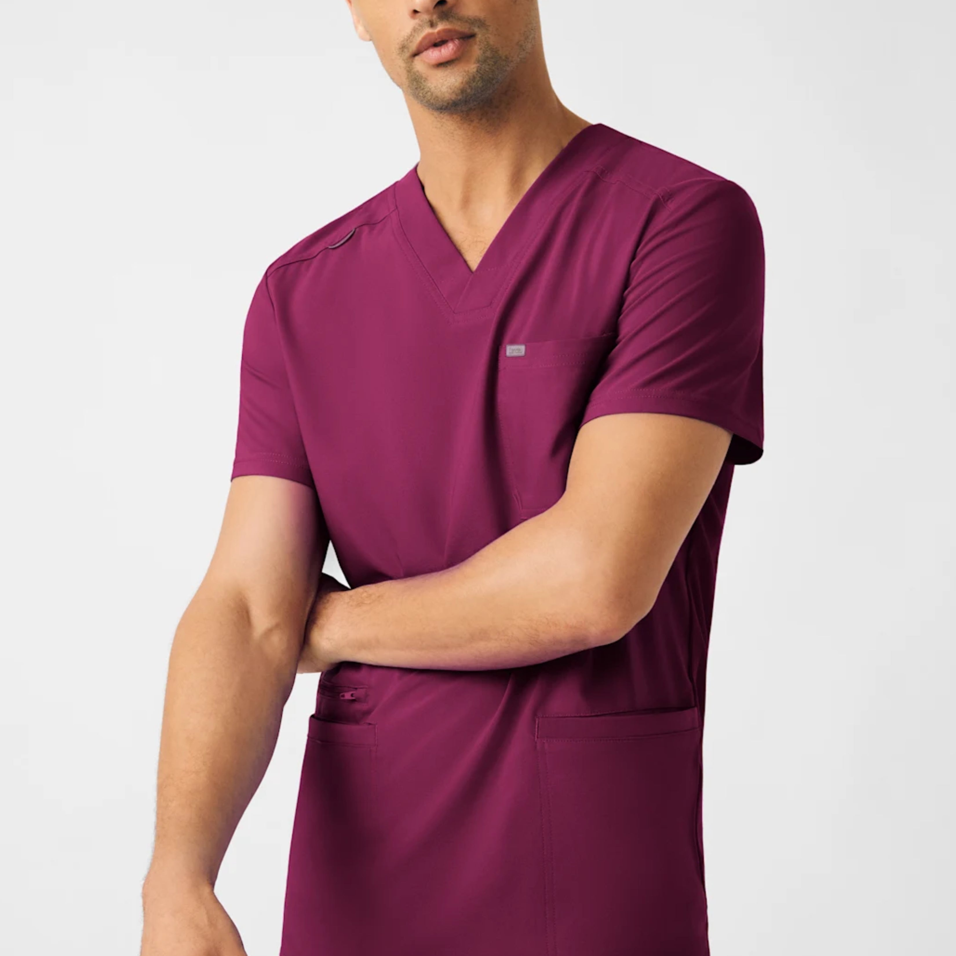Polera Clínica Hombre Forward LT110 Burdeo