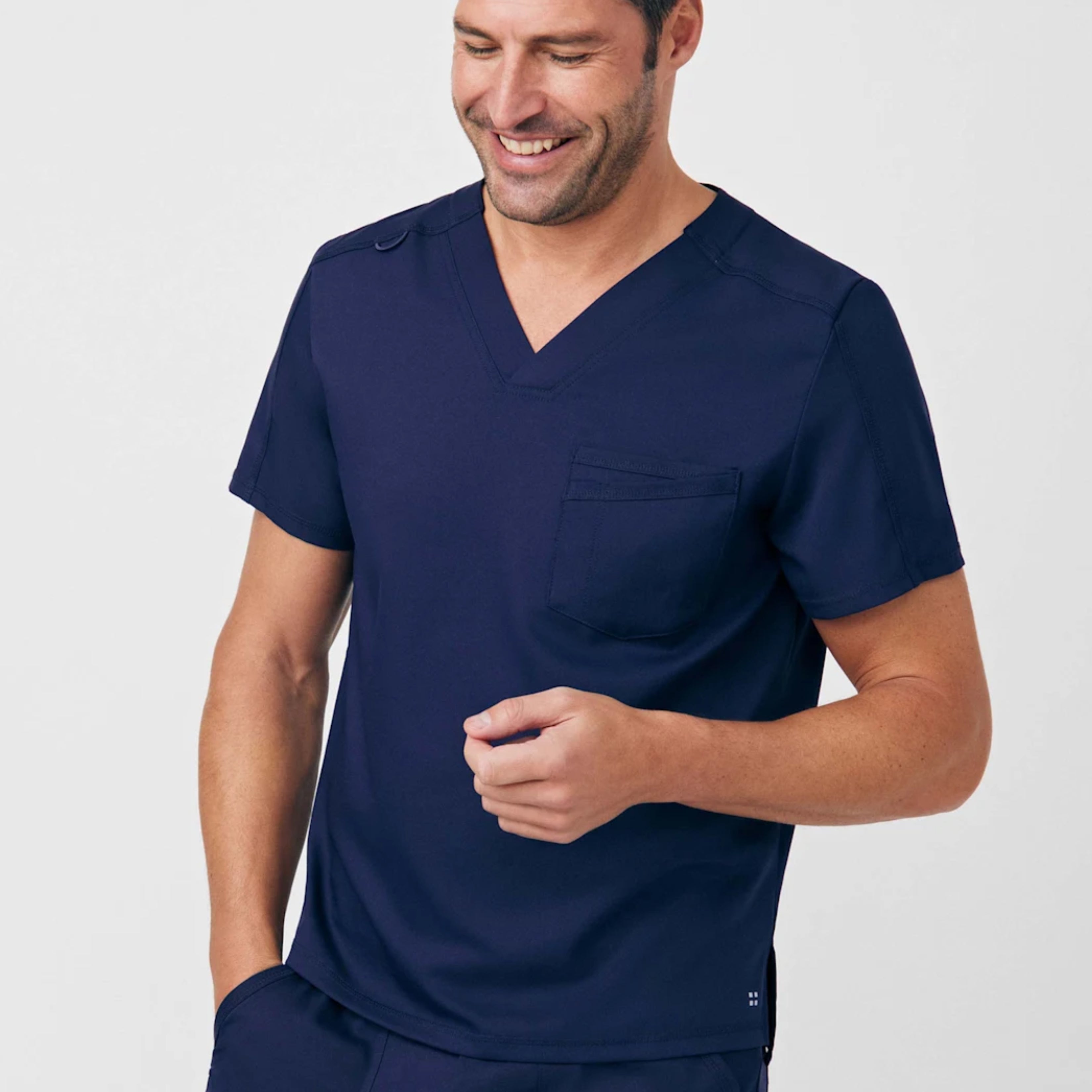 Polera Clínica Hombre Vibe WT150 Azul Marino