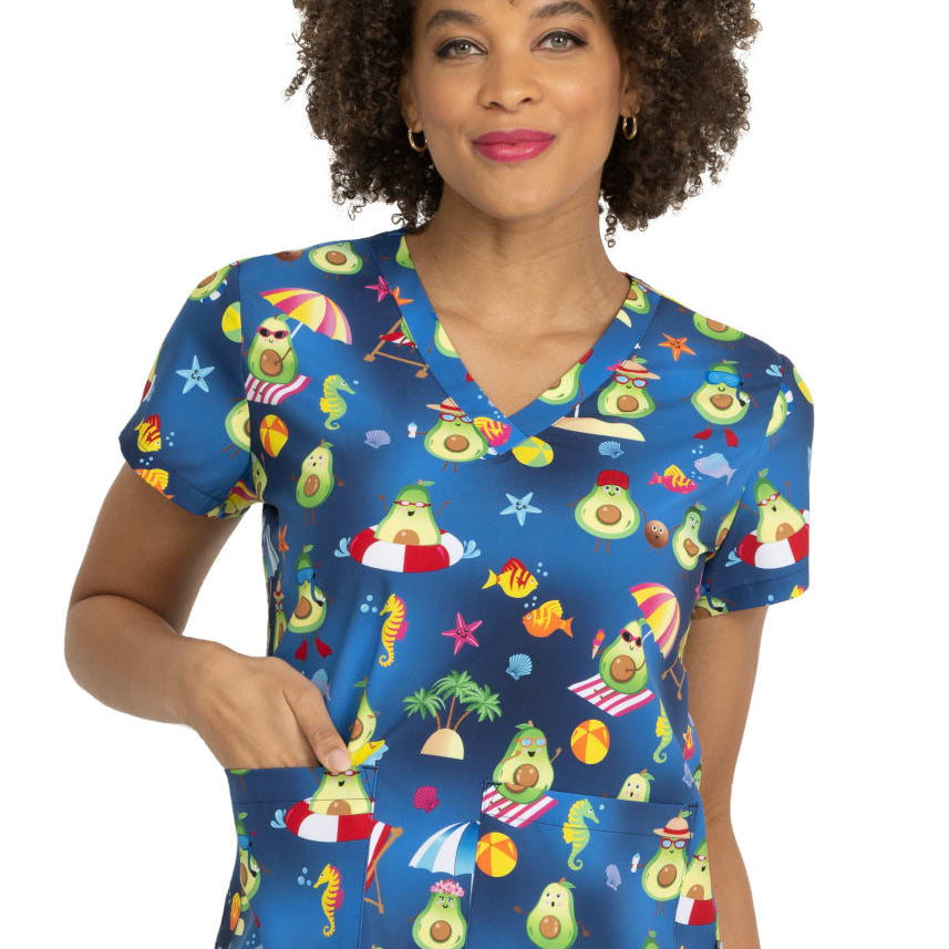 Polera Clínica Estampada Mujer 1054 AVPR