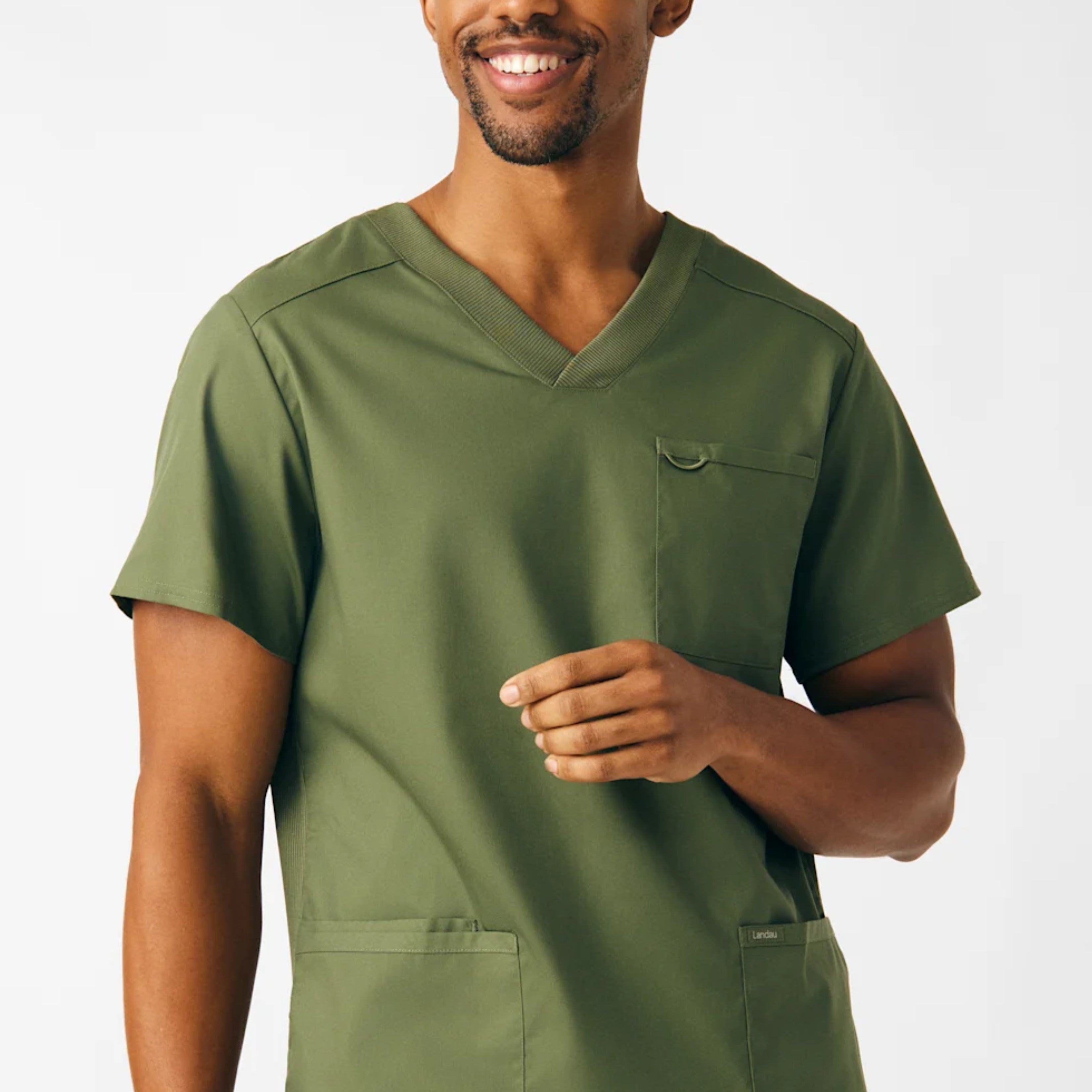 Polera Clínica Hombre Proflex LT109 Olivo