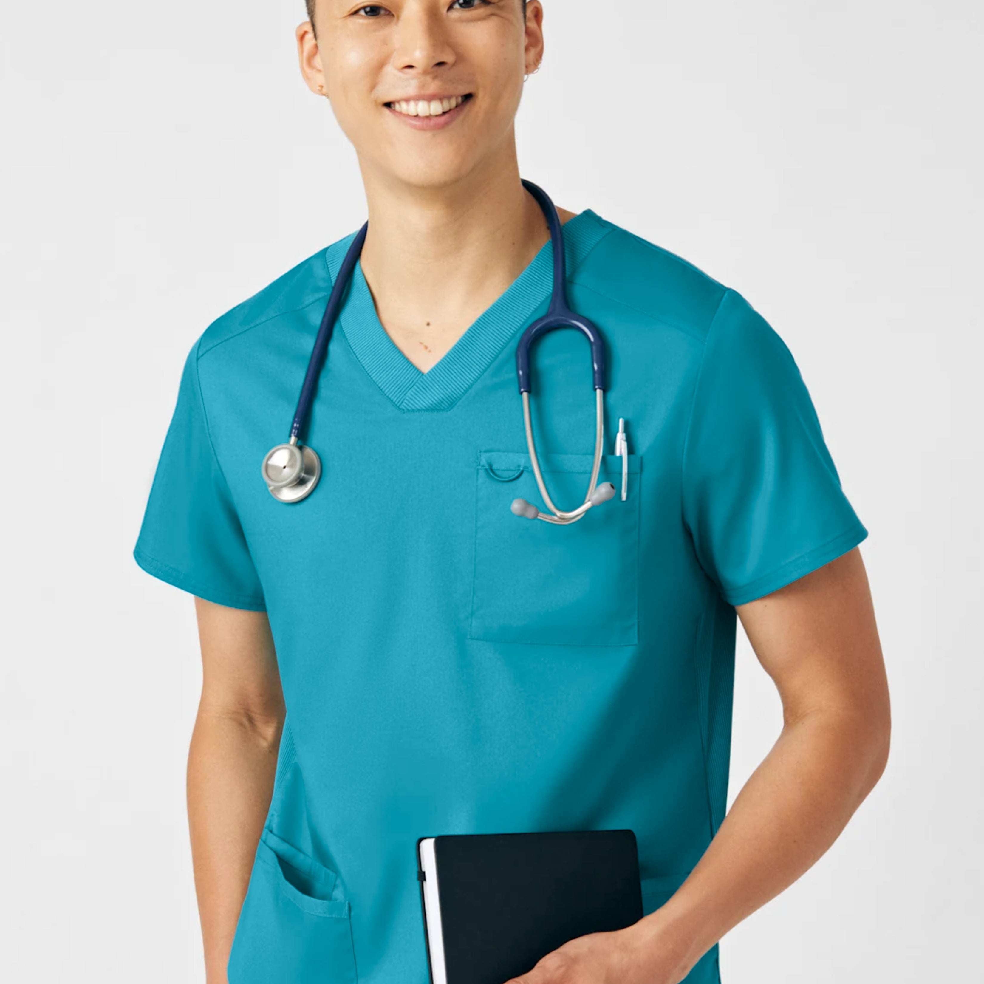 Polera Clínica Hombre Proflex LT109 Teal