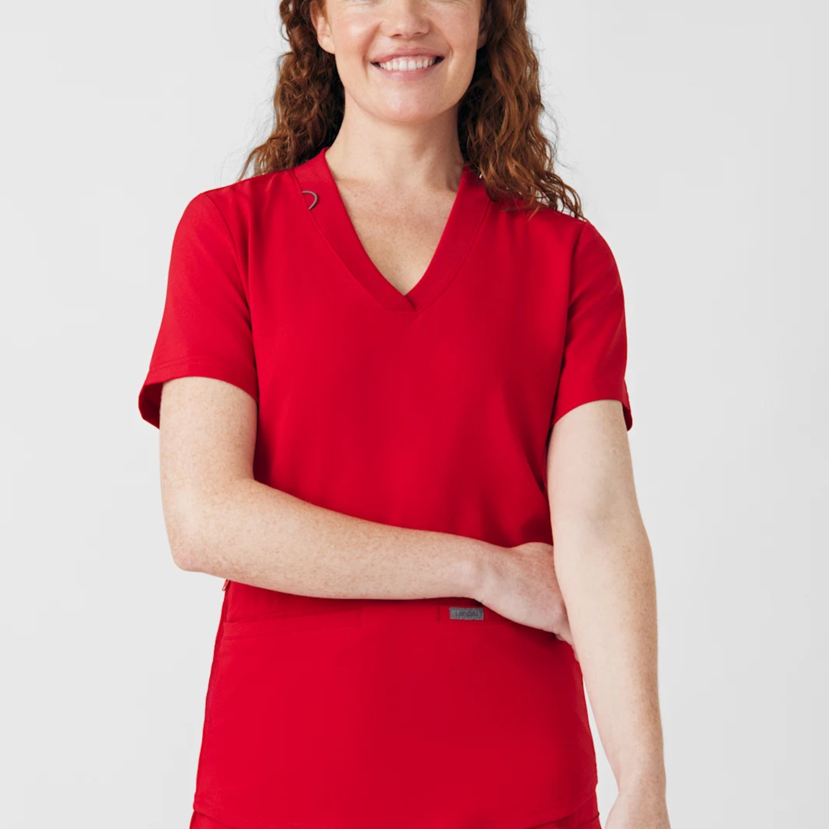 Polera Clínica Mujer Forward LT100 Rojo