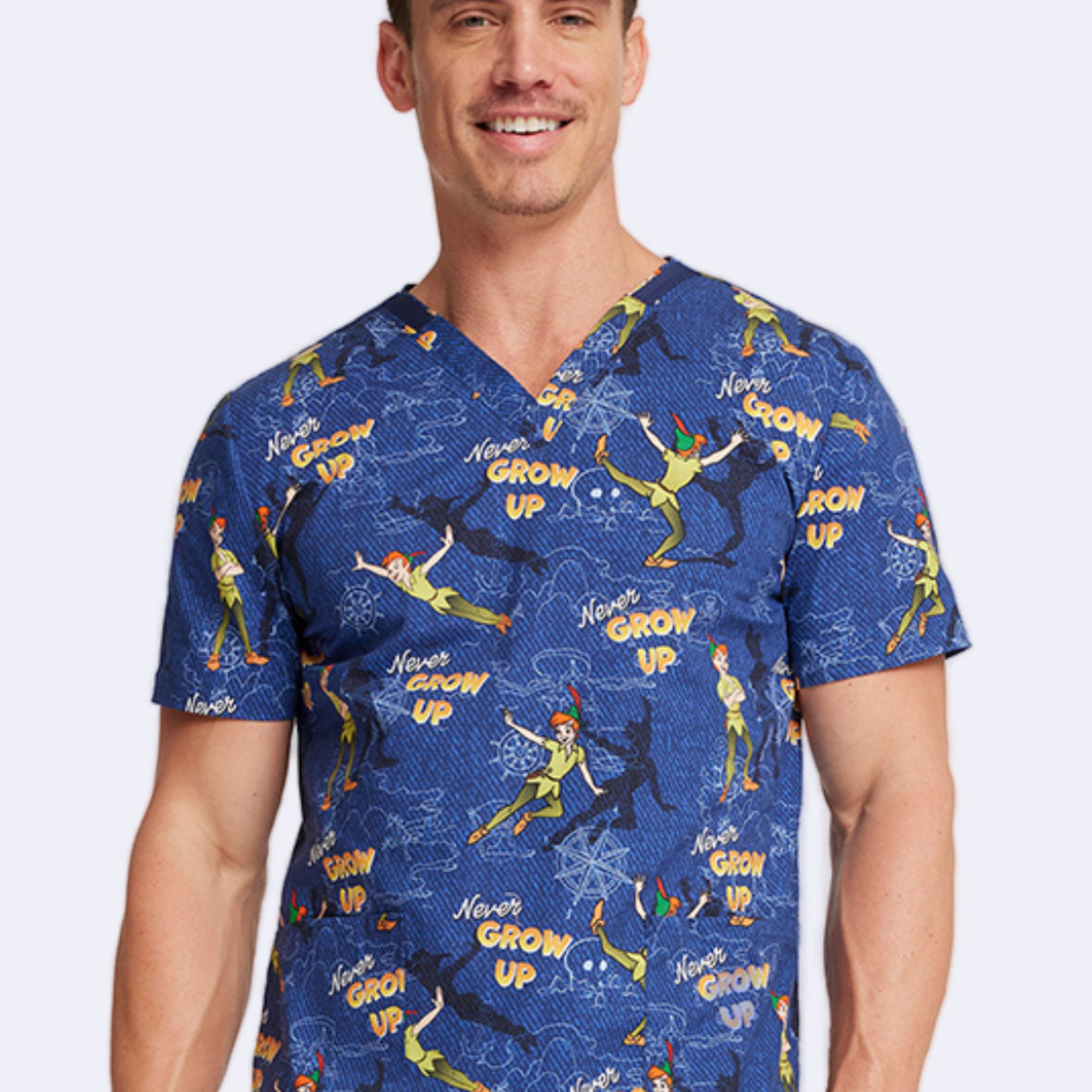 Polera Clínica Estampada Hombre TF728 PEOM