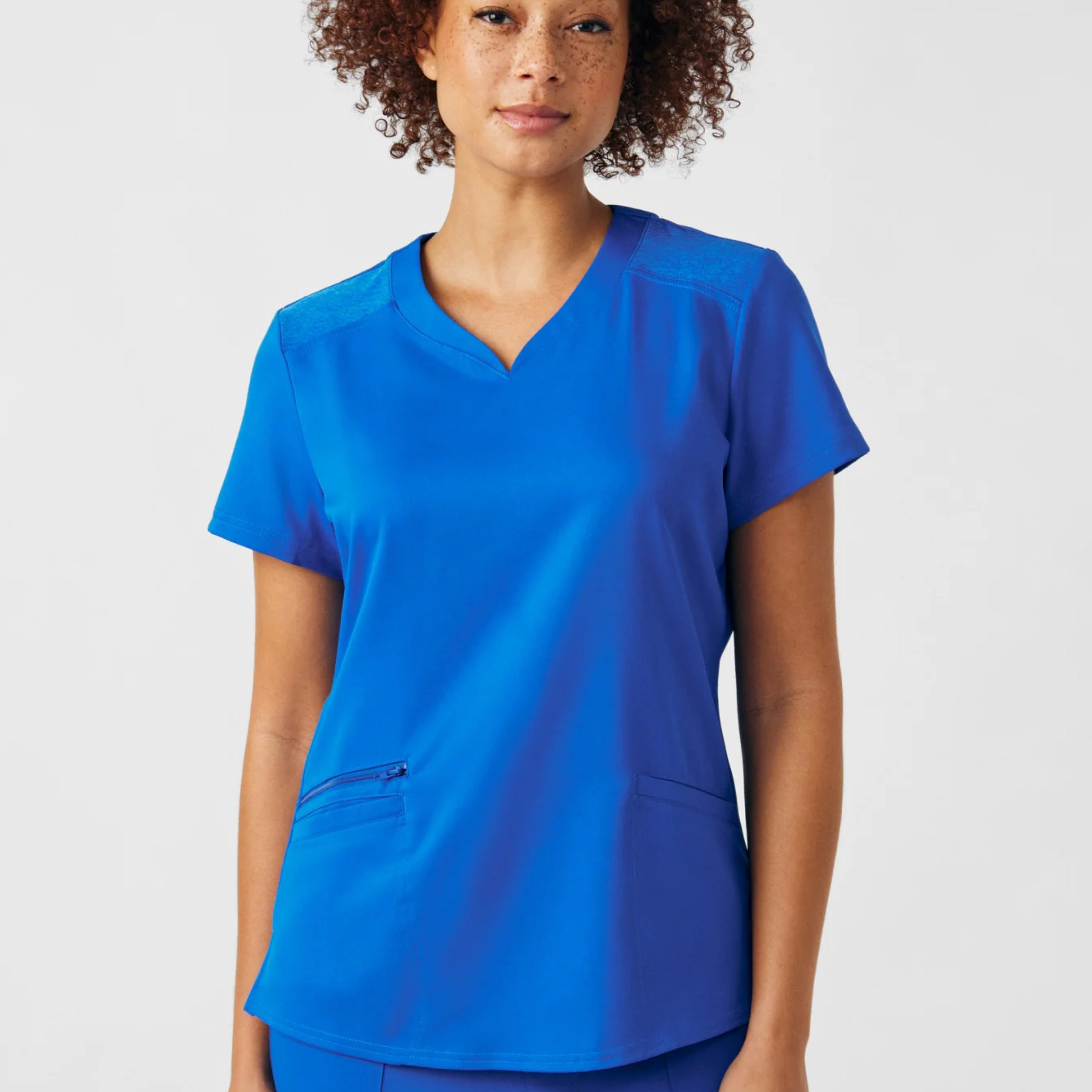 Polera Clínica Mujer Vibe WT121 Azul Rey