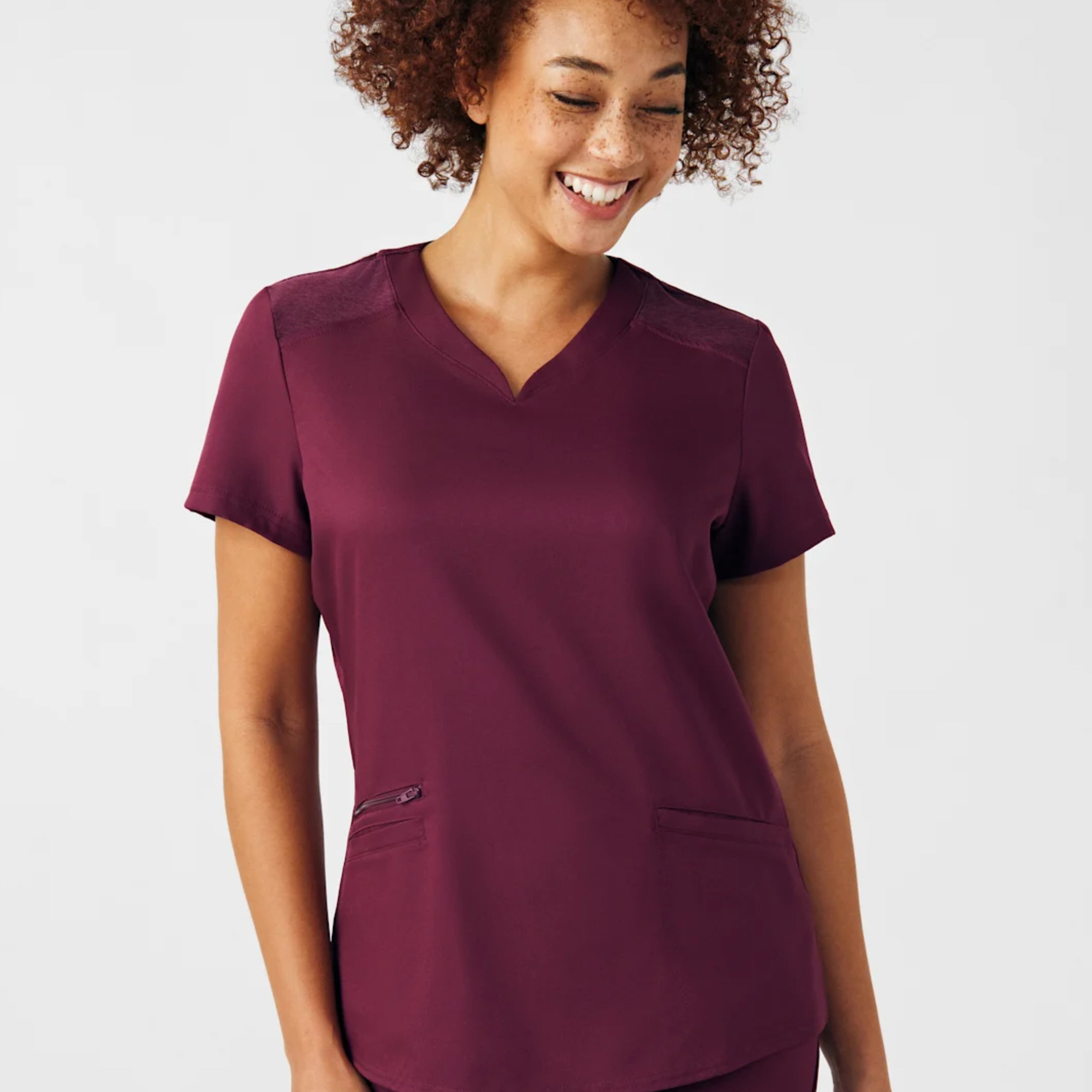 Polera Clínica Mujer Vibe WT121 Burdeo
