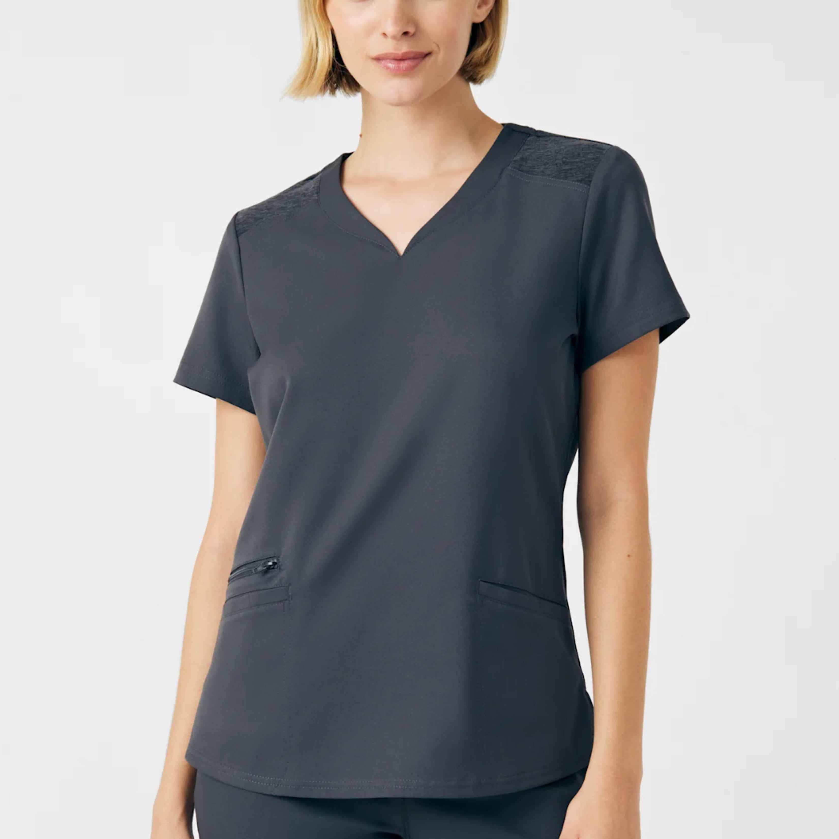 Polera Clínica Mujer Vibe WT121 Plomo