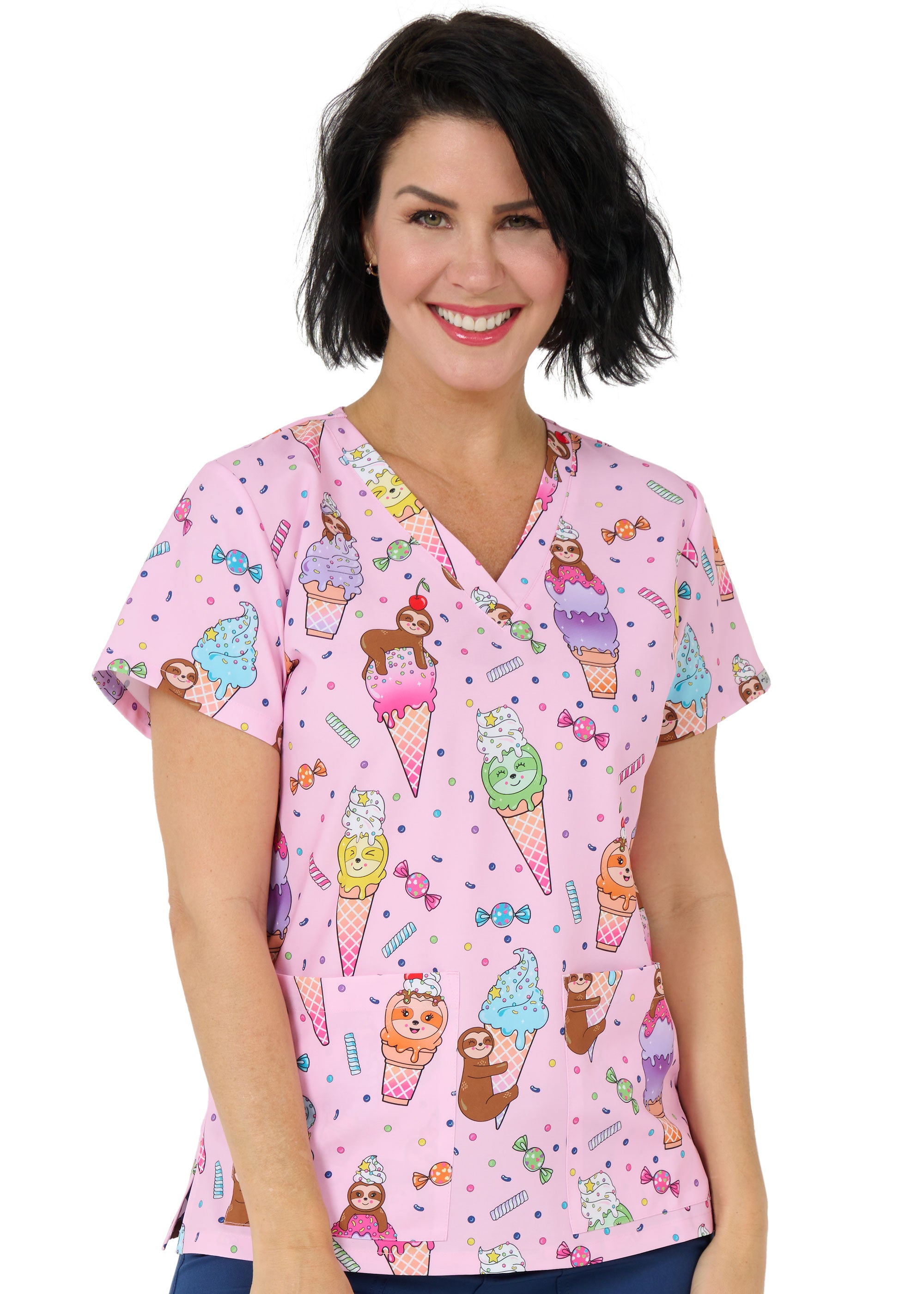 Polera Clínica Estampada Mujer SLDT