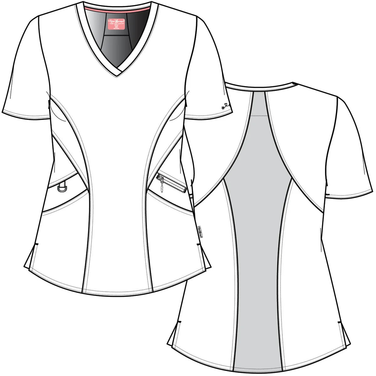 Polera Clínica Mujer Ava Therese 1084 Power Purpura
