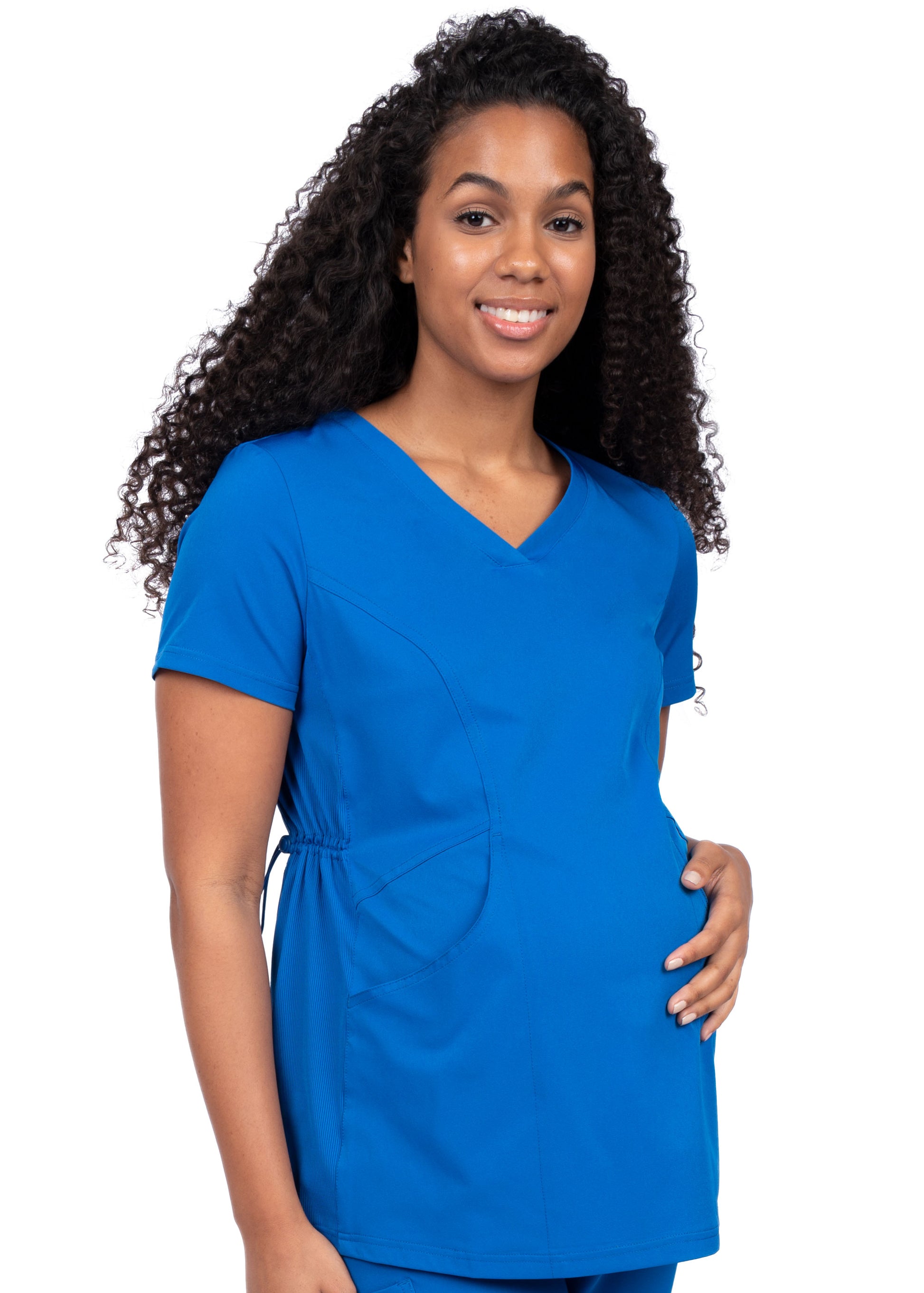 Polera Clínica Mujer Maternal 1121 Azul Rey