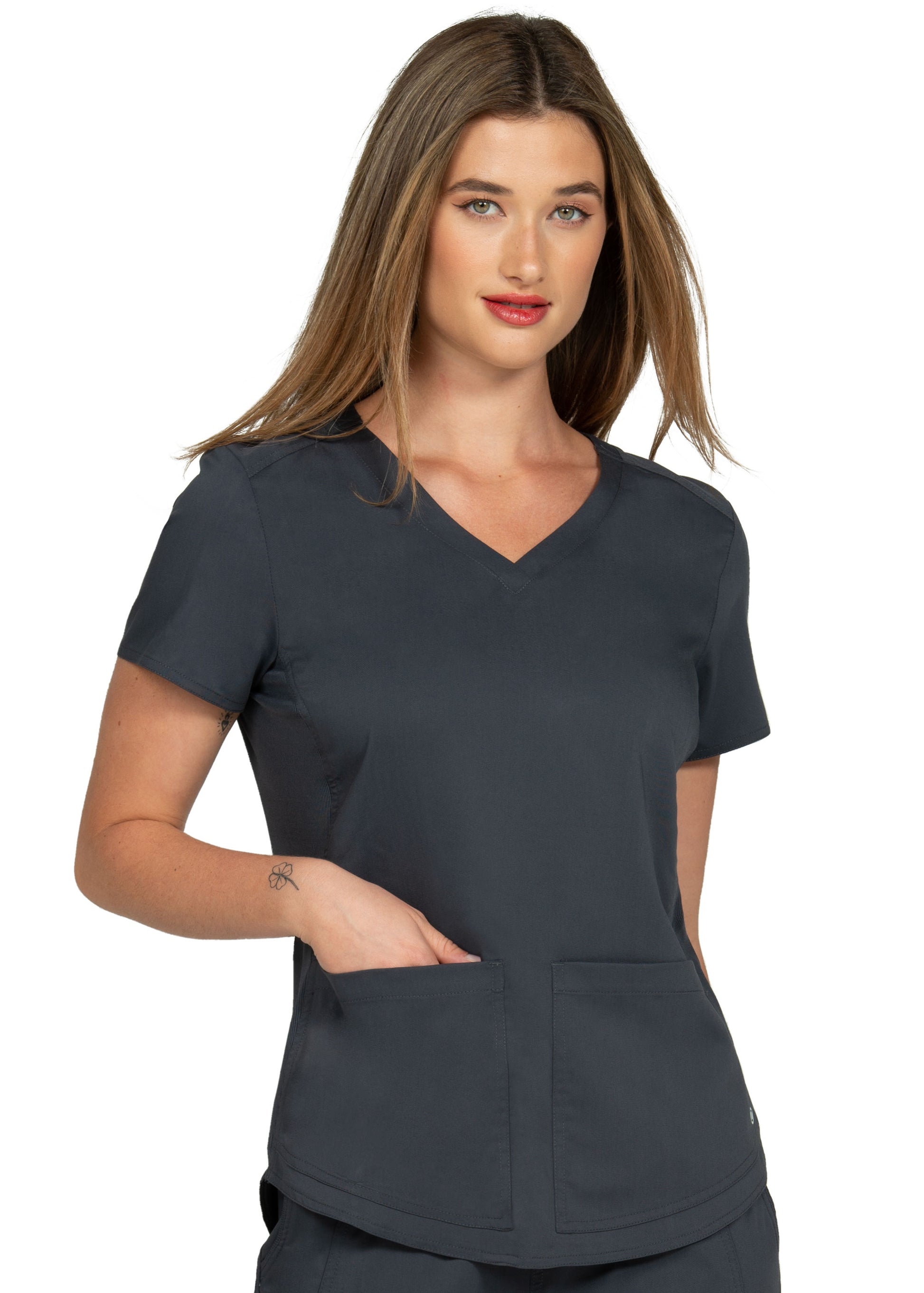 Polera Clínica Mujer Zoe Alexandra 1148 Plomo