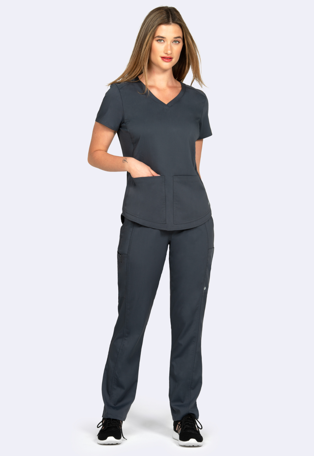 Polera Clínica Mujer Zoe Alexandra 1148 Plomo