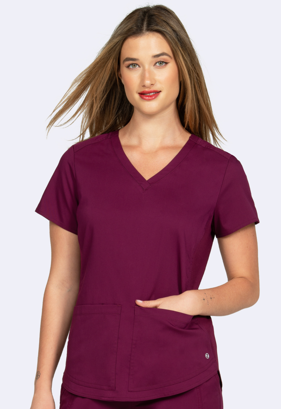 Polera Clínica Mujer Zoe Alexandra 1148 Burdeo