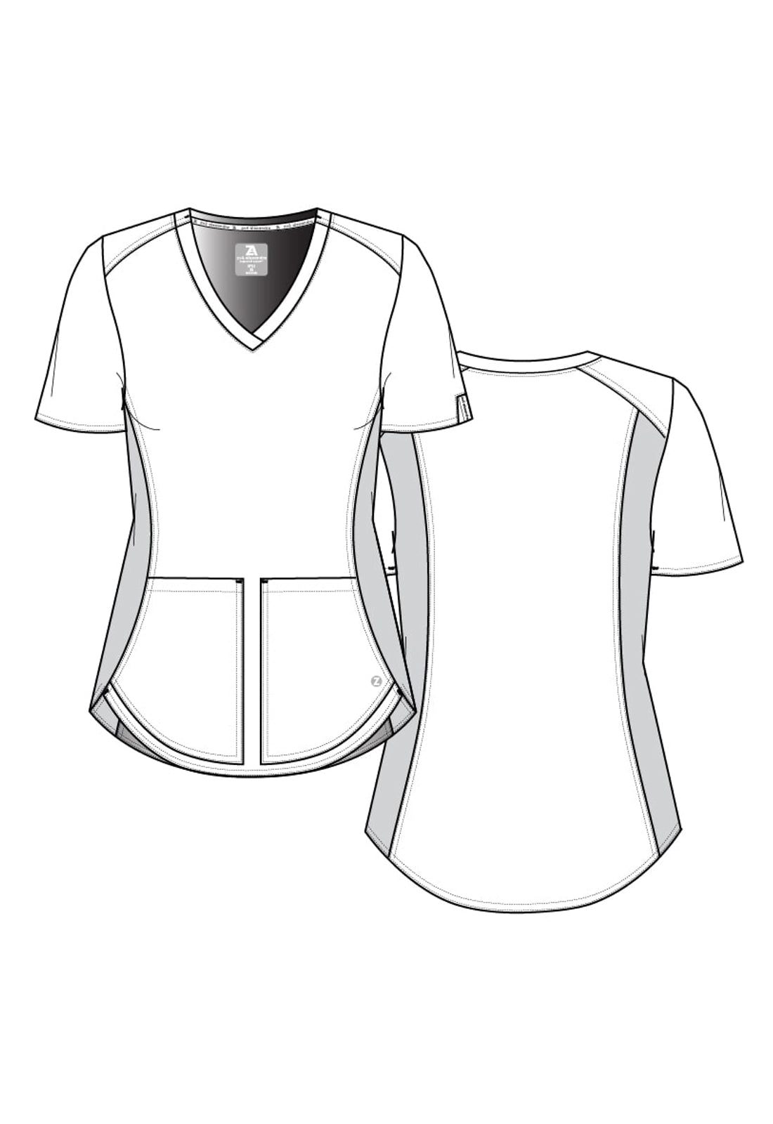 Polera Clínica Mujer Zoe Alexandra 1148 Burdeo