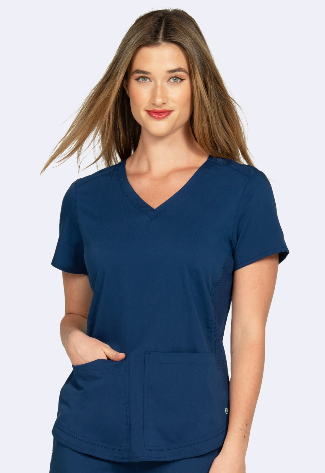 Polera Clínica Mujer Zoe Alexandra 1148 Azul Amarino