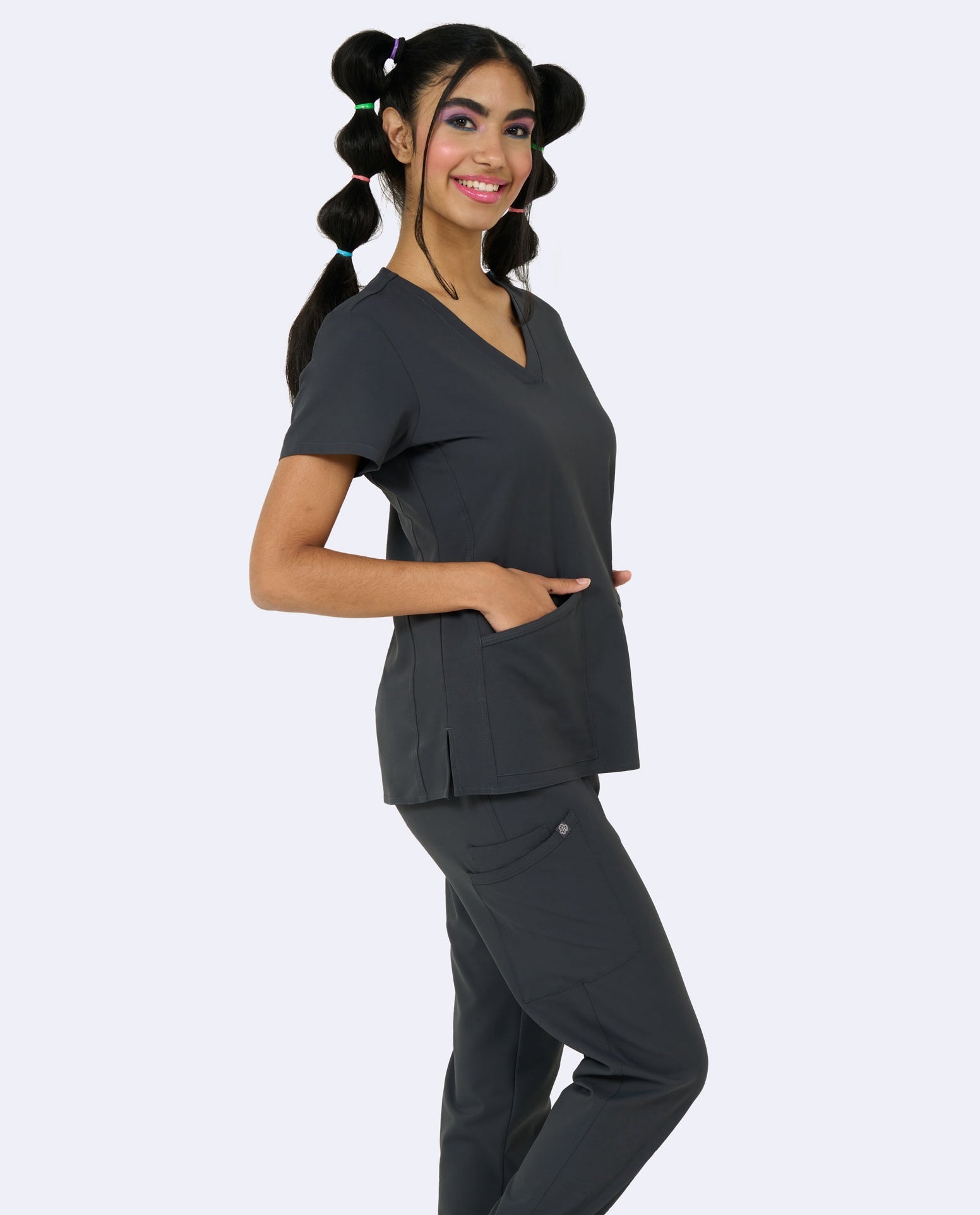 Polera Clínica Mujer Studio 1165 Plomo