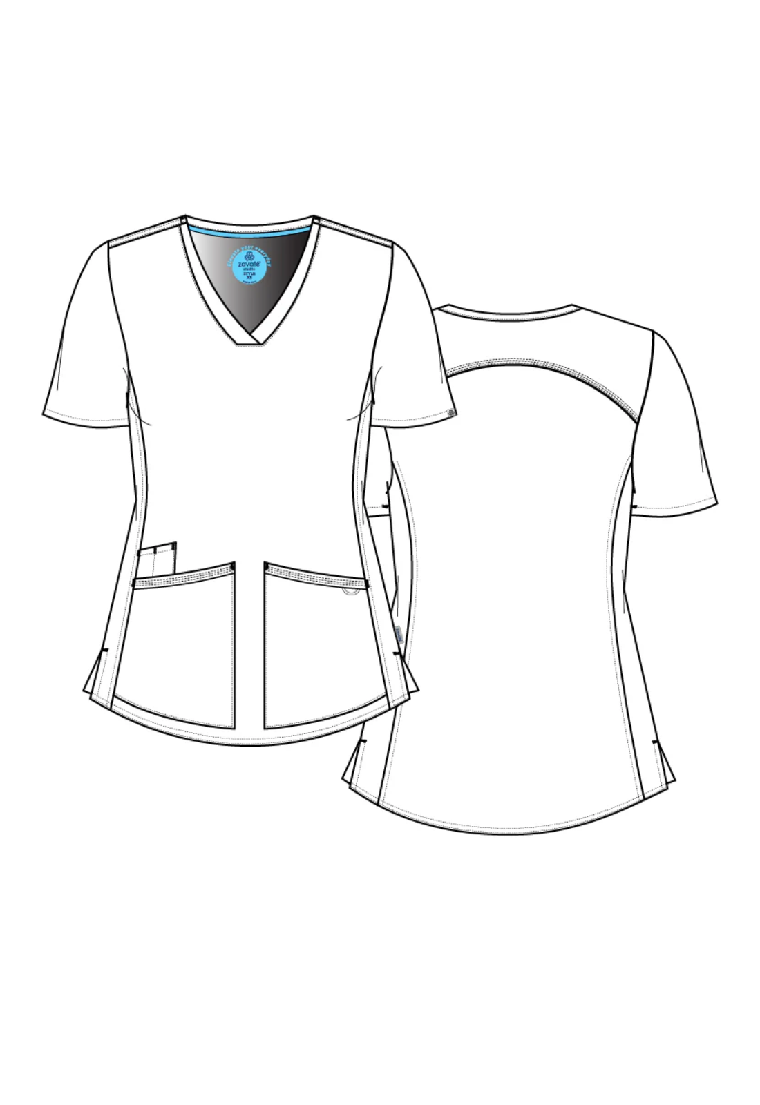 Polera Clínica Mujer Studio 1165 Teal