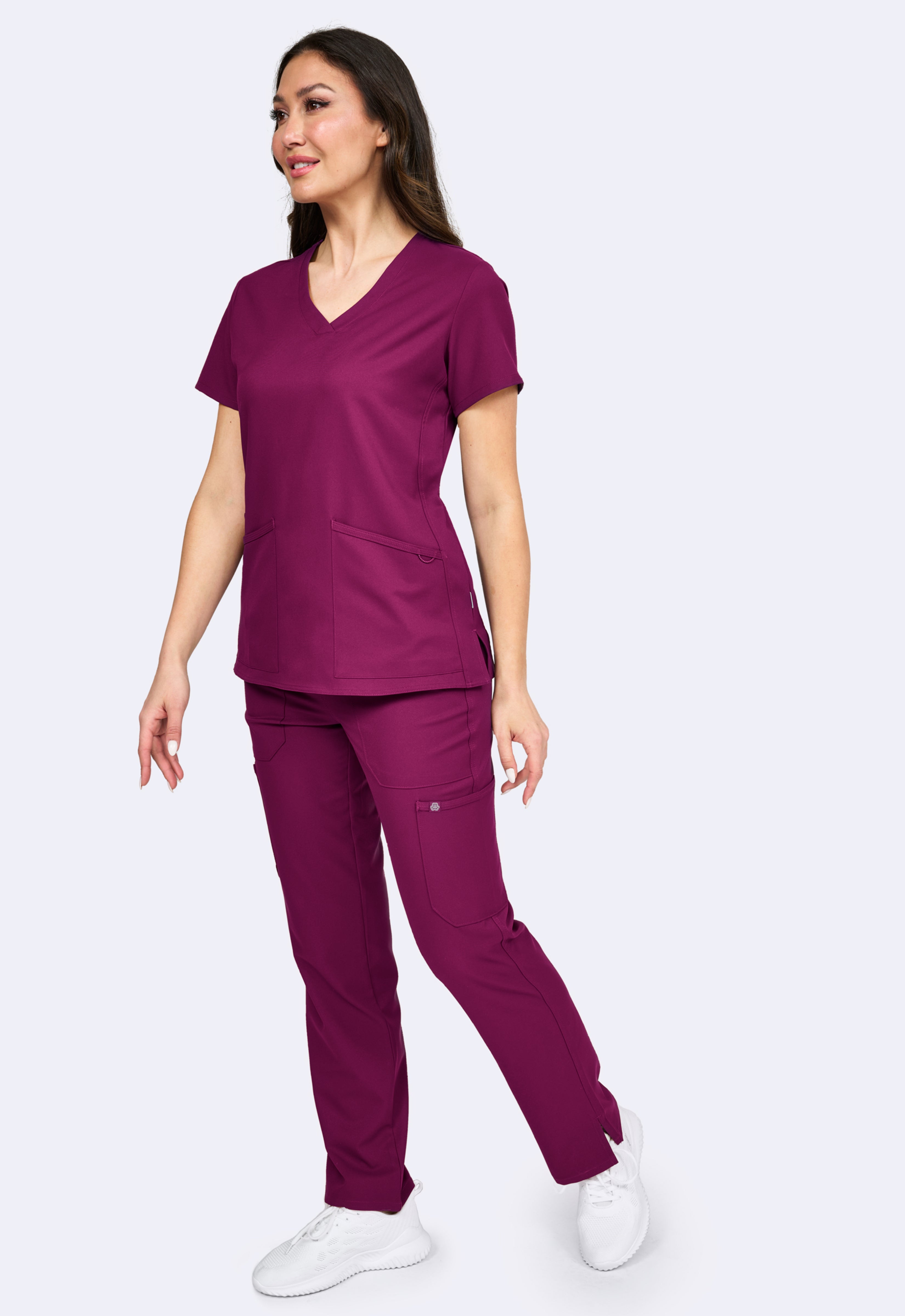 Polera Clínica Mujer Studio 1165 Burdeo