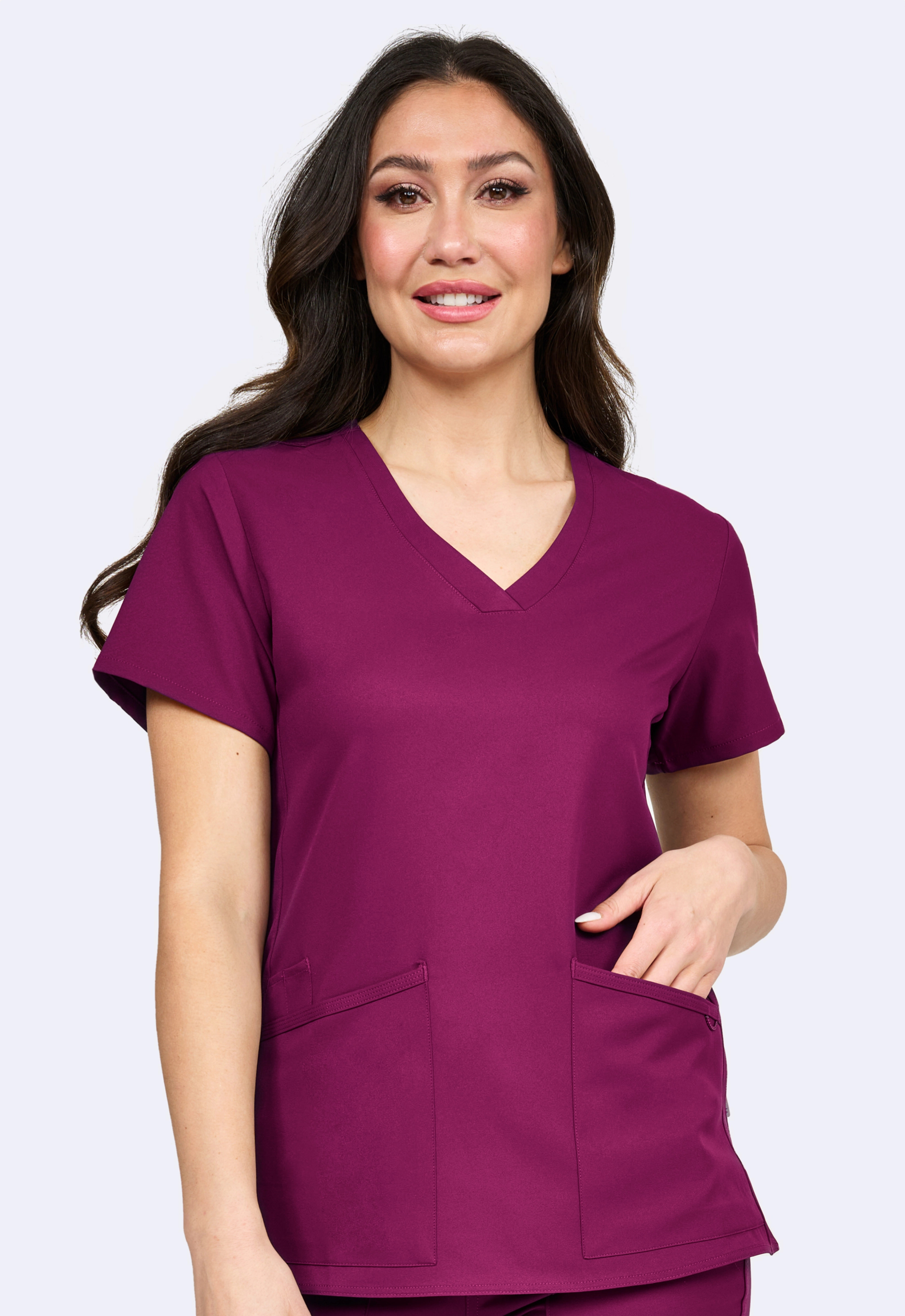 Polera Clínica Mujer Studio 1165 Burdeo