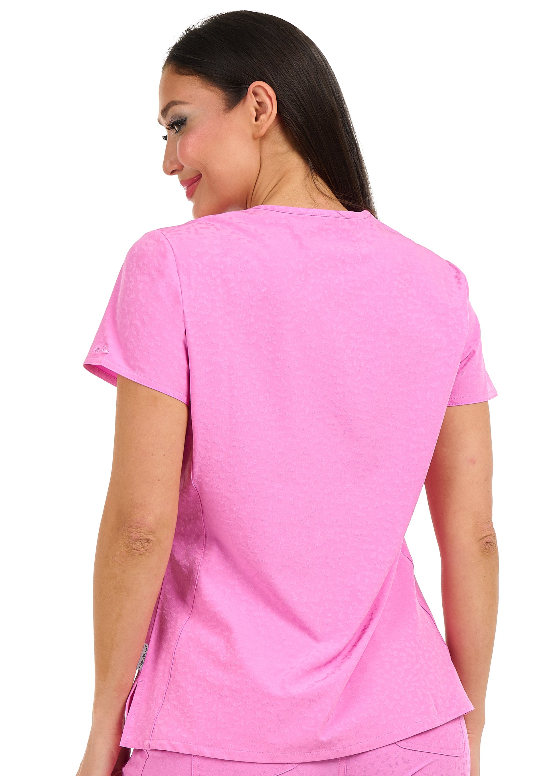 Polera Clínica Mujer Jacquard 1171 Bubble Gum