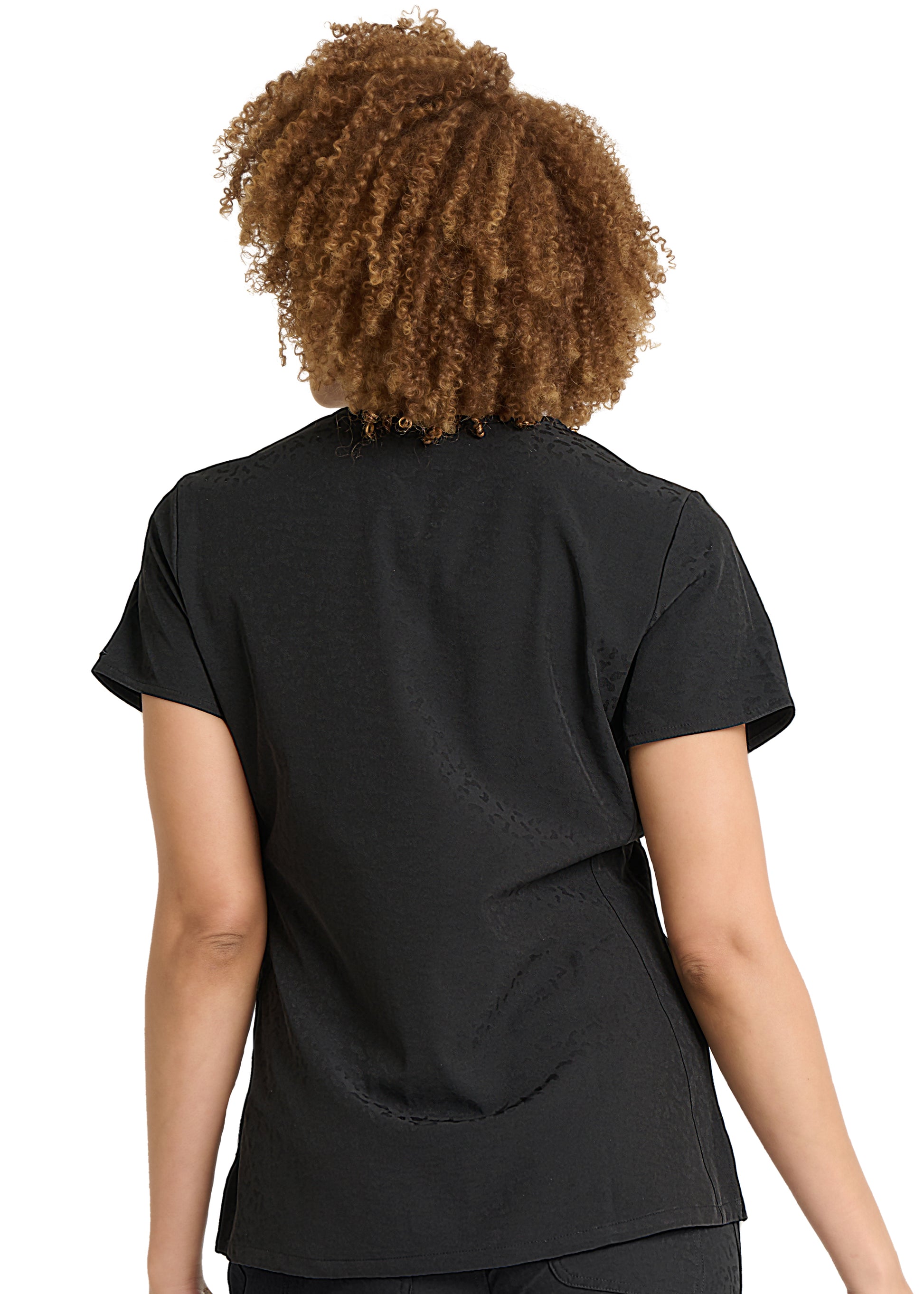 Polera Clínica Mujer Jacquard 1171 Negro