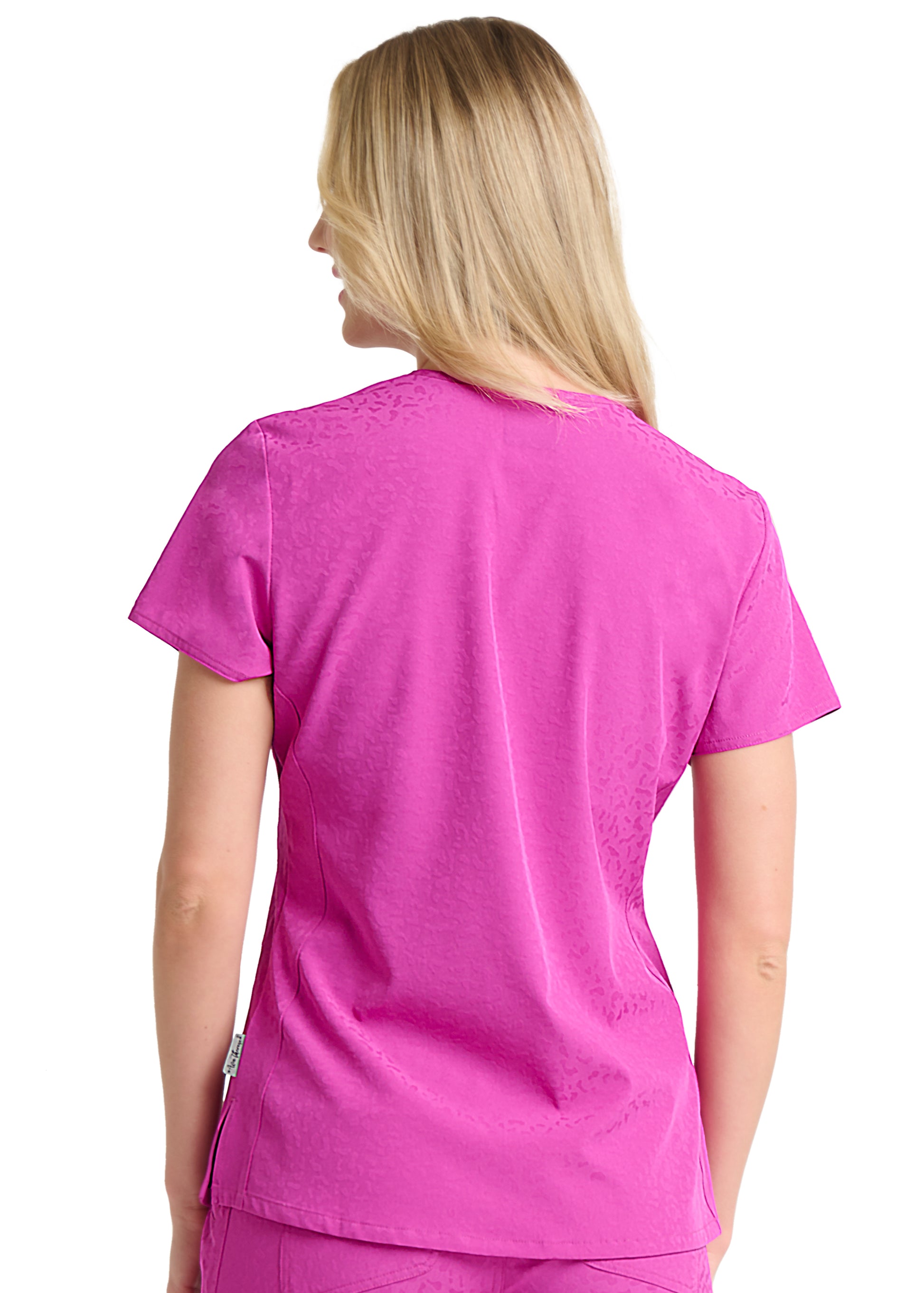 Polera Clínica Mujer Jacquard 1171 Magenta