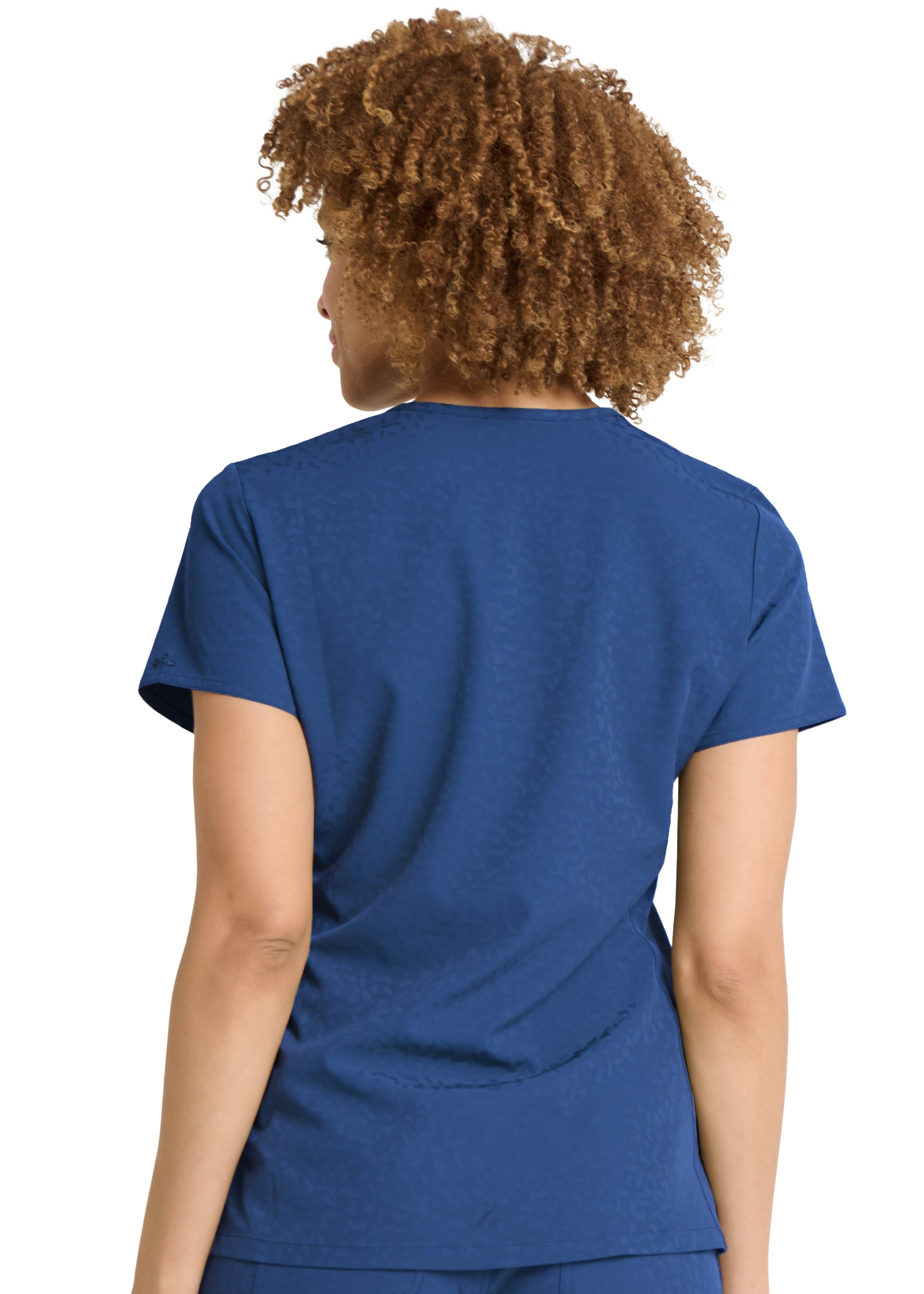 Polera Clínica Mujer Jacquard 1171 Azul Marino