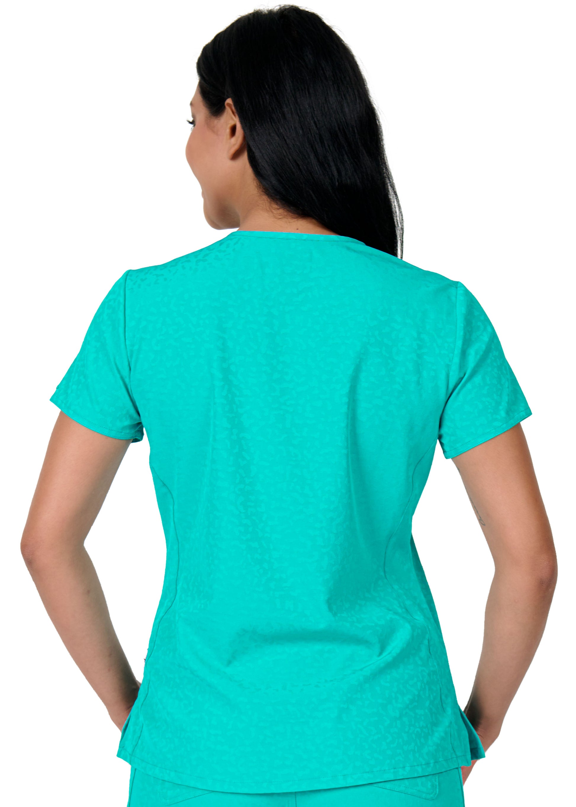 Polera Clínica Mujer Jacquard 1171 Mint