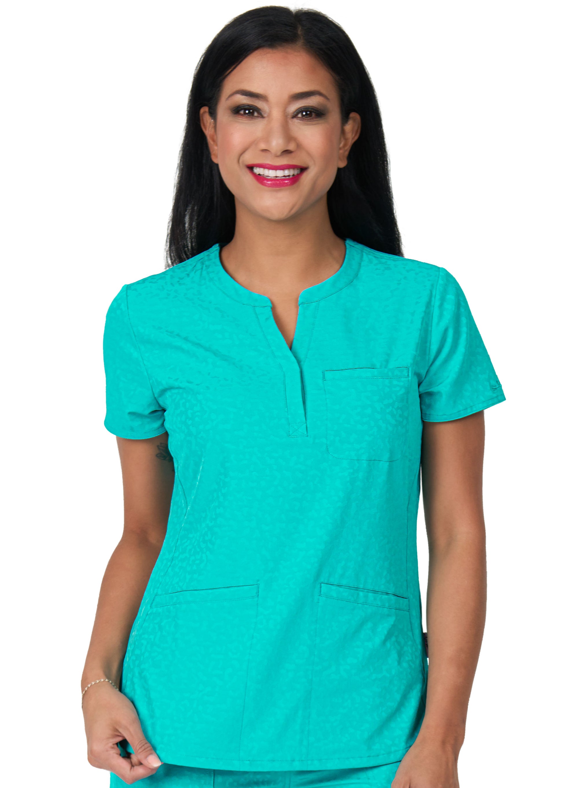 Polera Clínica Mujer Jacquard 1171 Mint