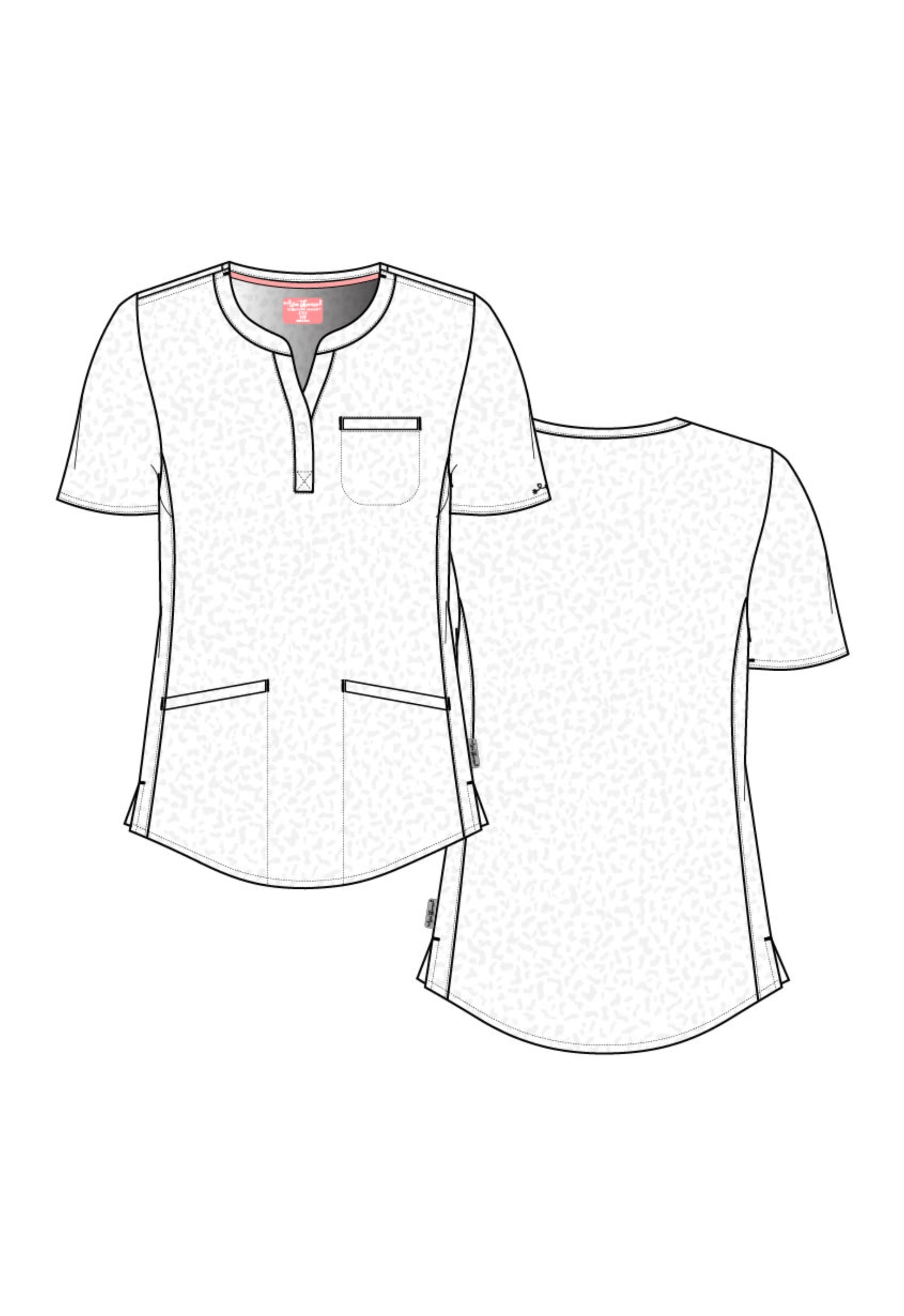 Polera Clínica Mujer Jacquard 1171 Negro
