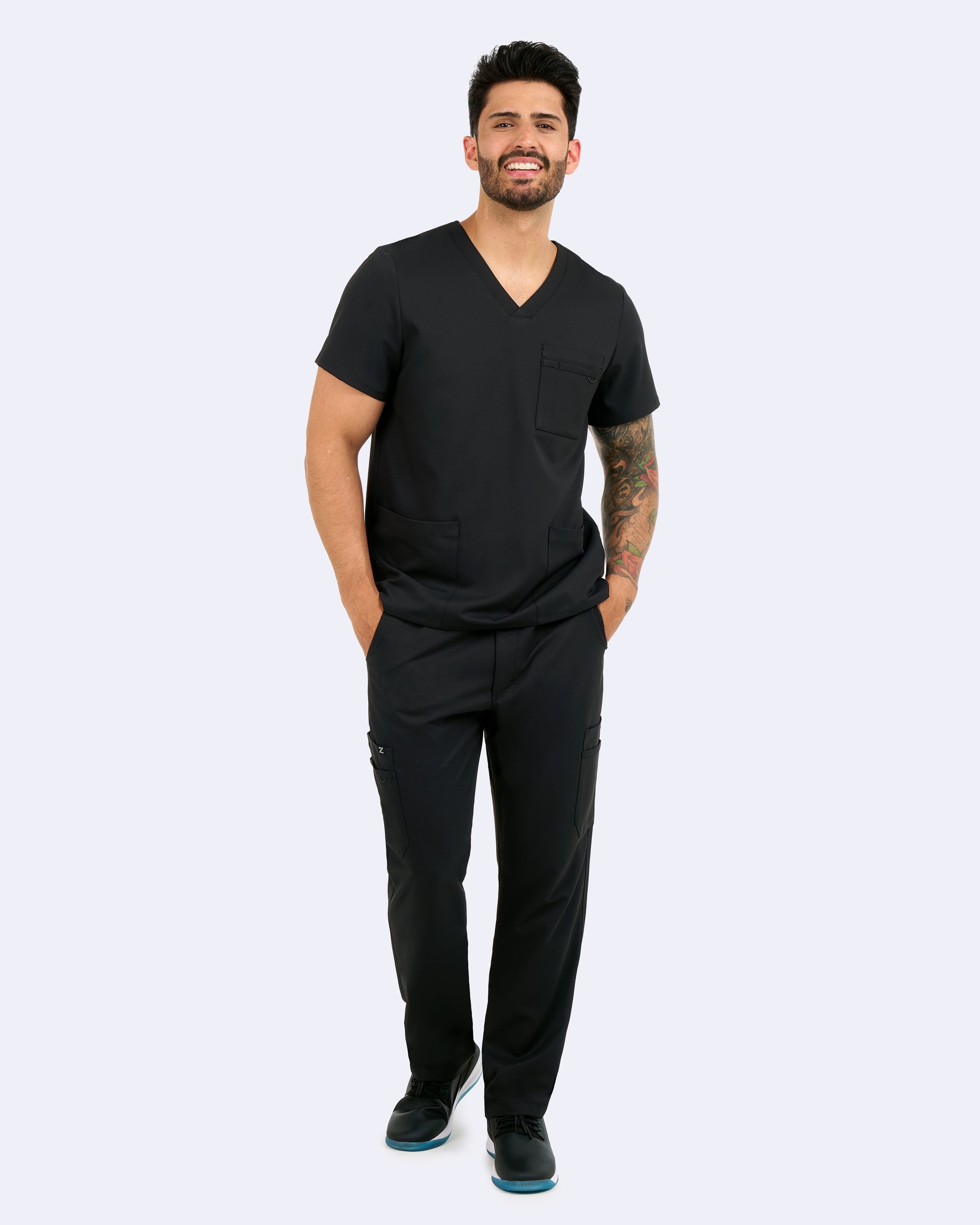 Polera Clínica Hombre Studio 1195 Negro