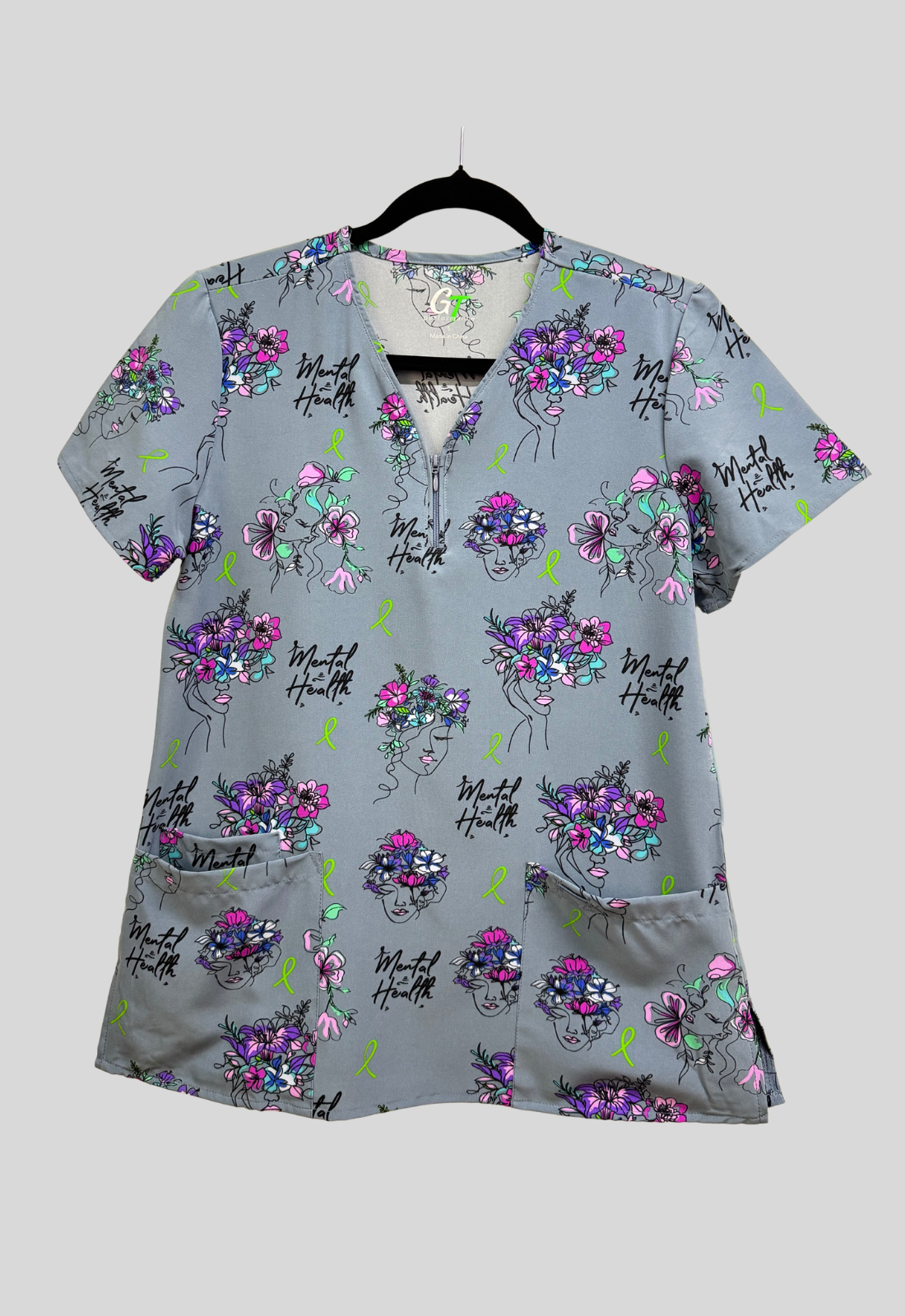 Polera Clínica Estampada Mujer GT 1711GR