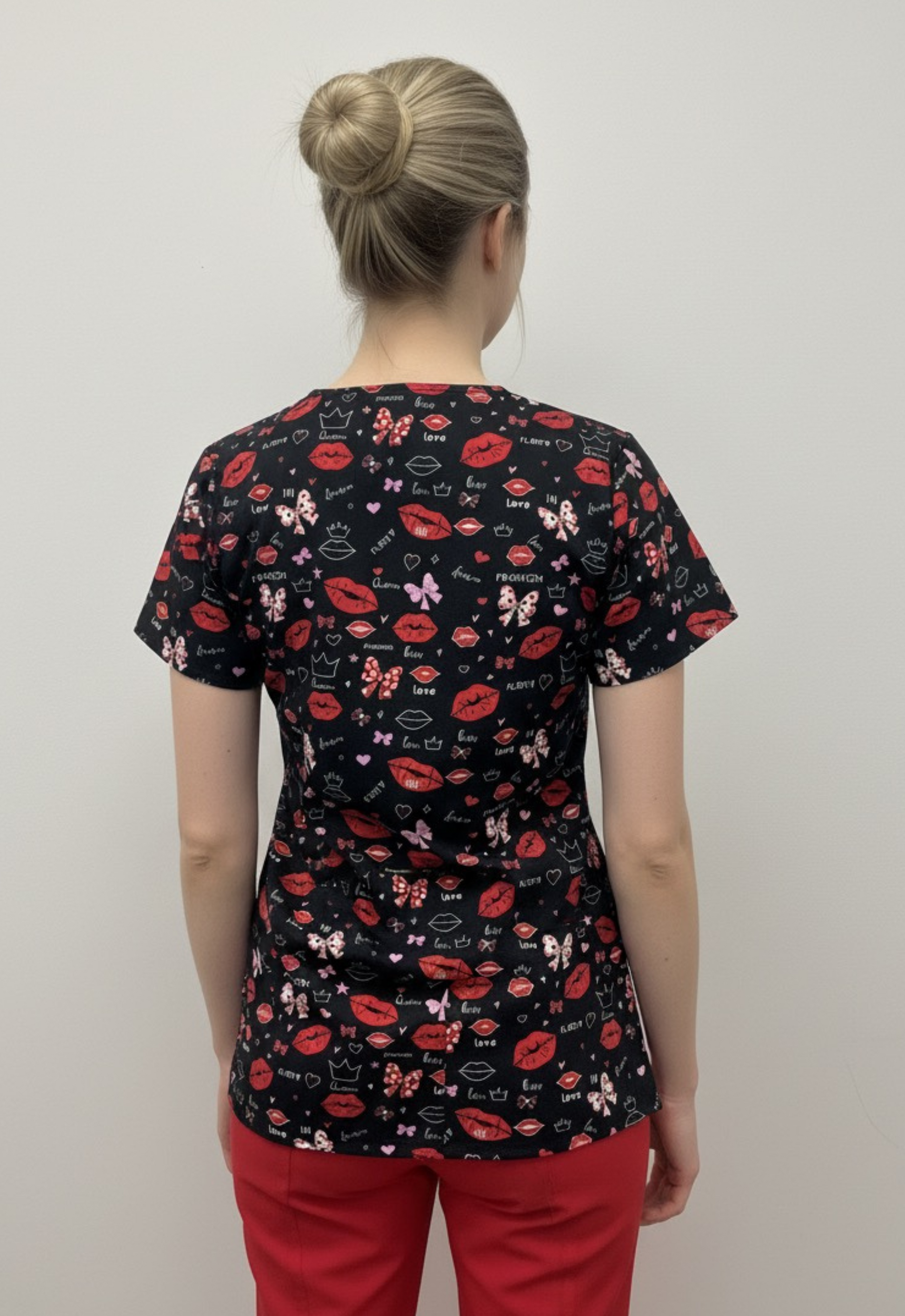 Polera Clínica Mujer Estampada 1848BK