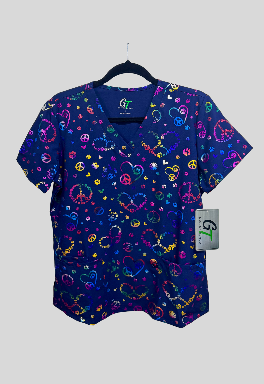 Polera Clínica Estampada Mujer GT 1747NV