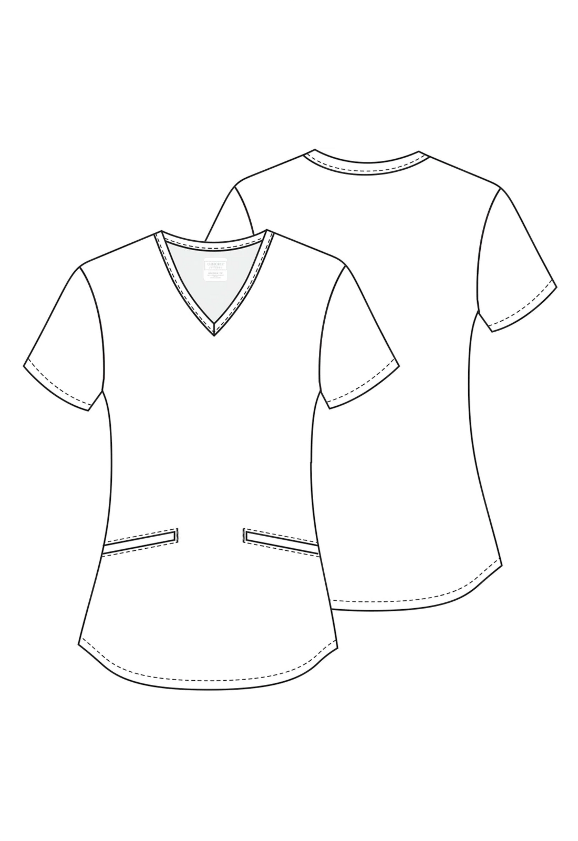 Polera Clínica Estampada Mujer GT 1747NV TF637 PAID
