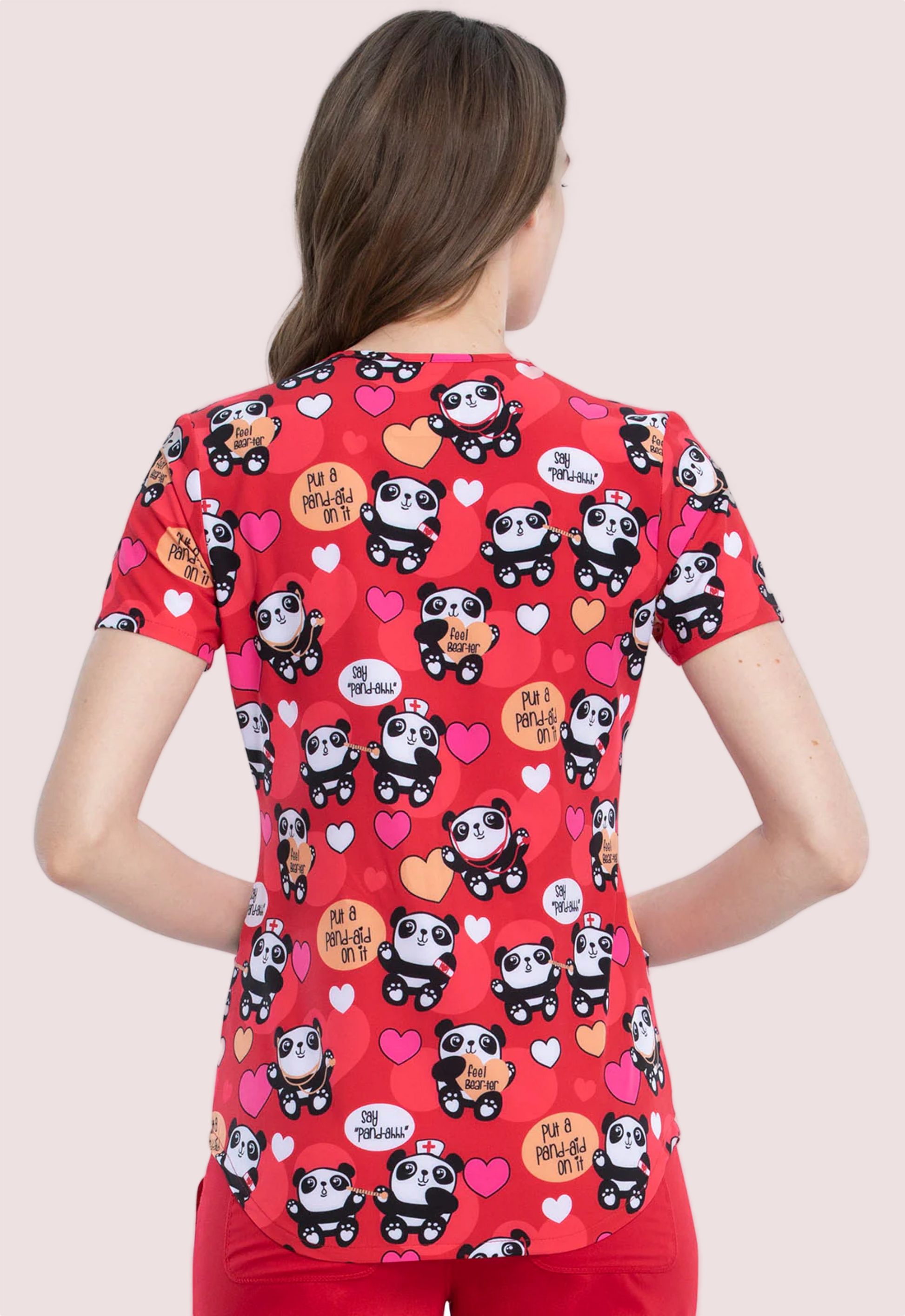 Polera Clínica Estampada Mujer GT 1747NV TF637 PAID