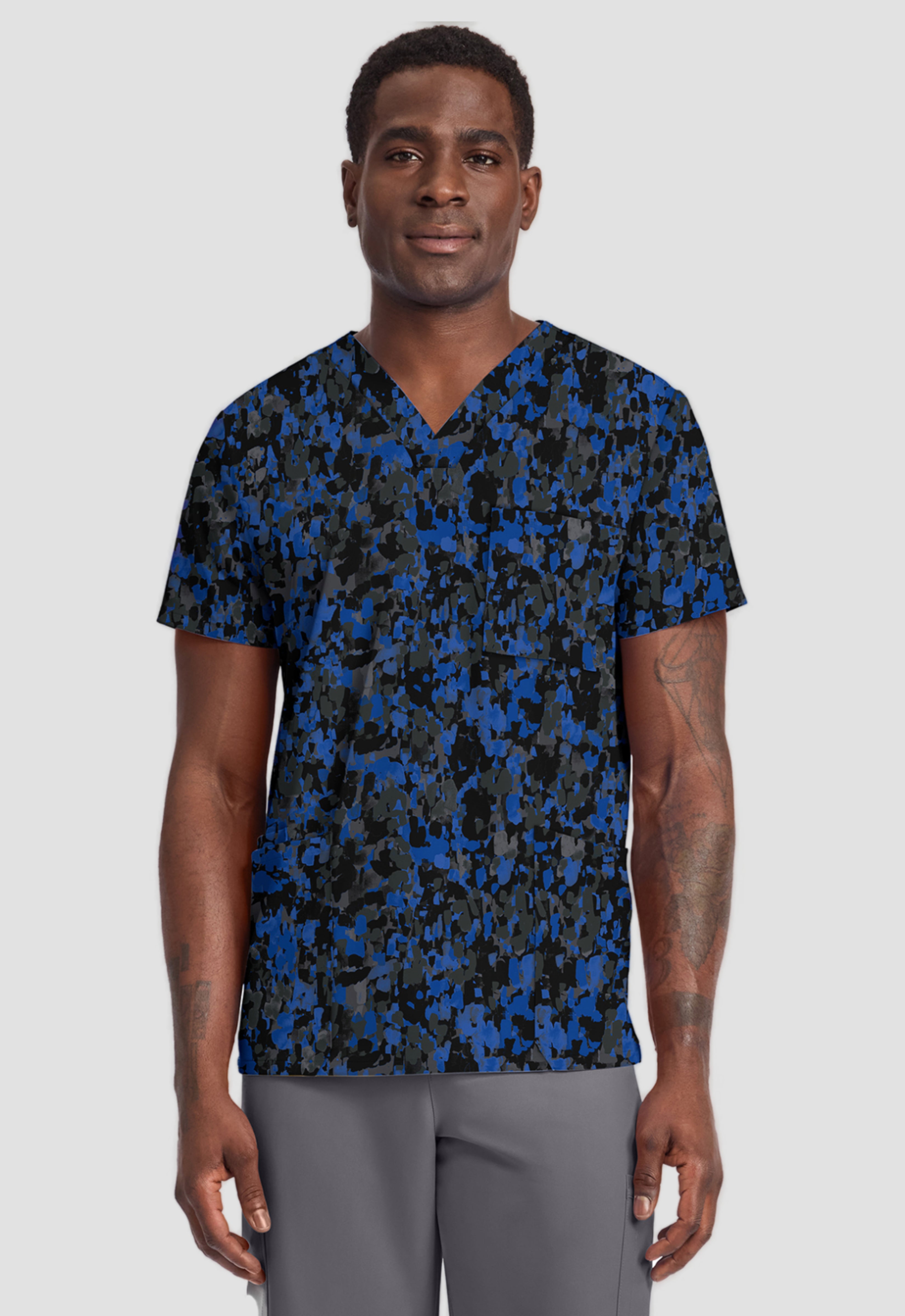 Polera Clínica Estampada Hombre CK691 DBPT