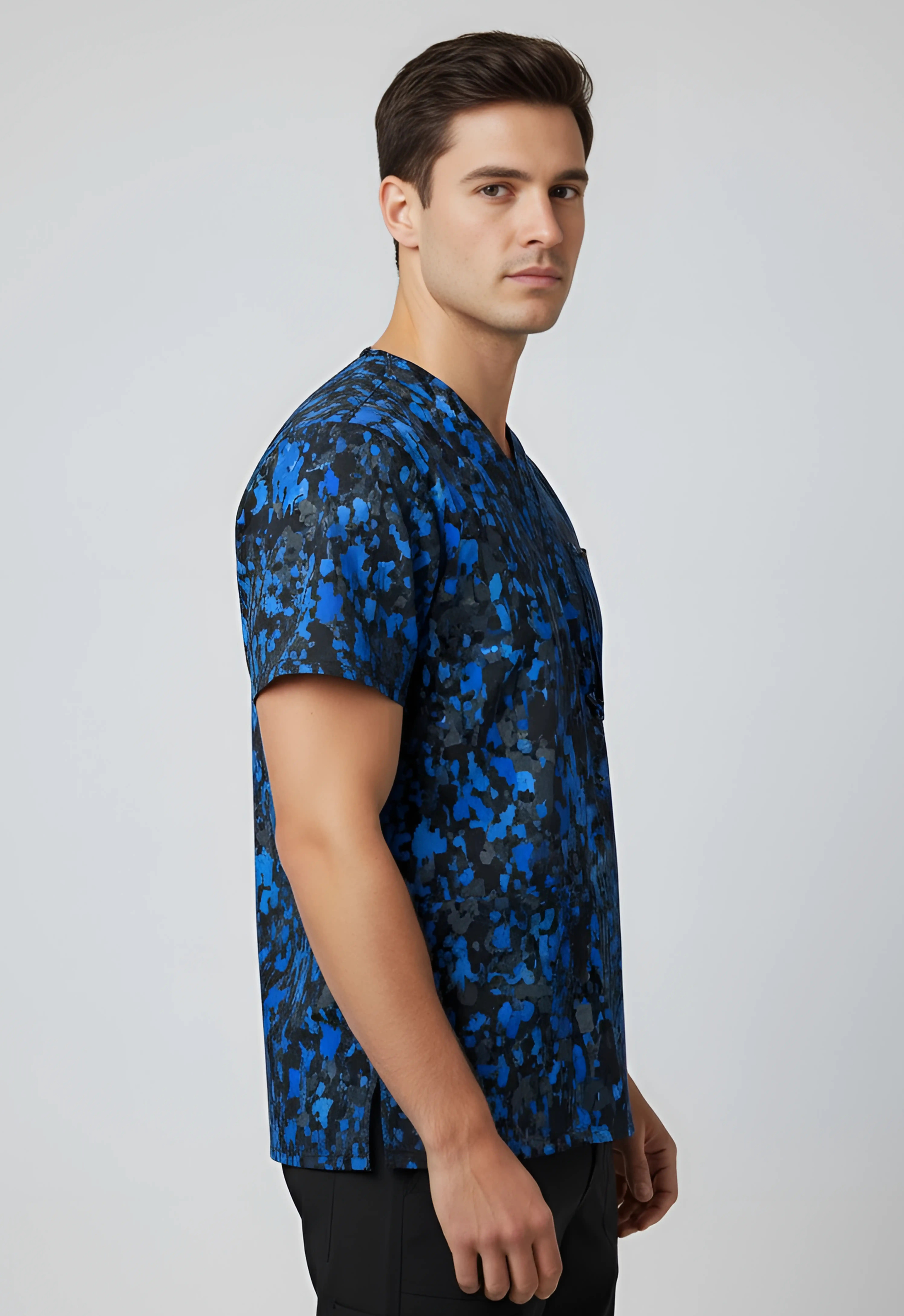 Polera Clínica Estampada Hombre CK691 DBPT