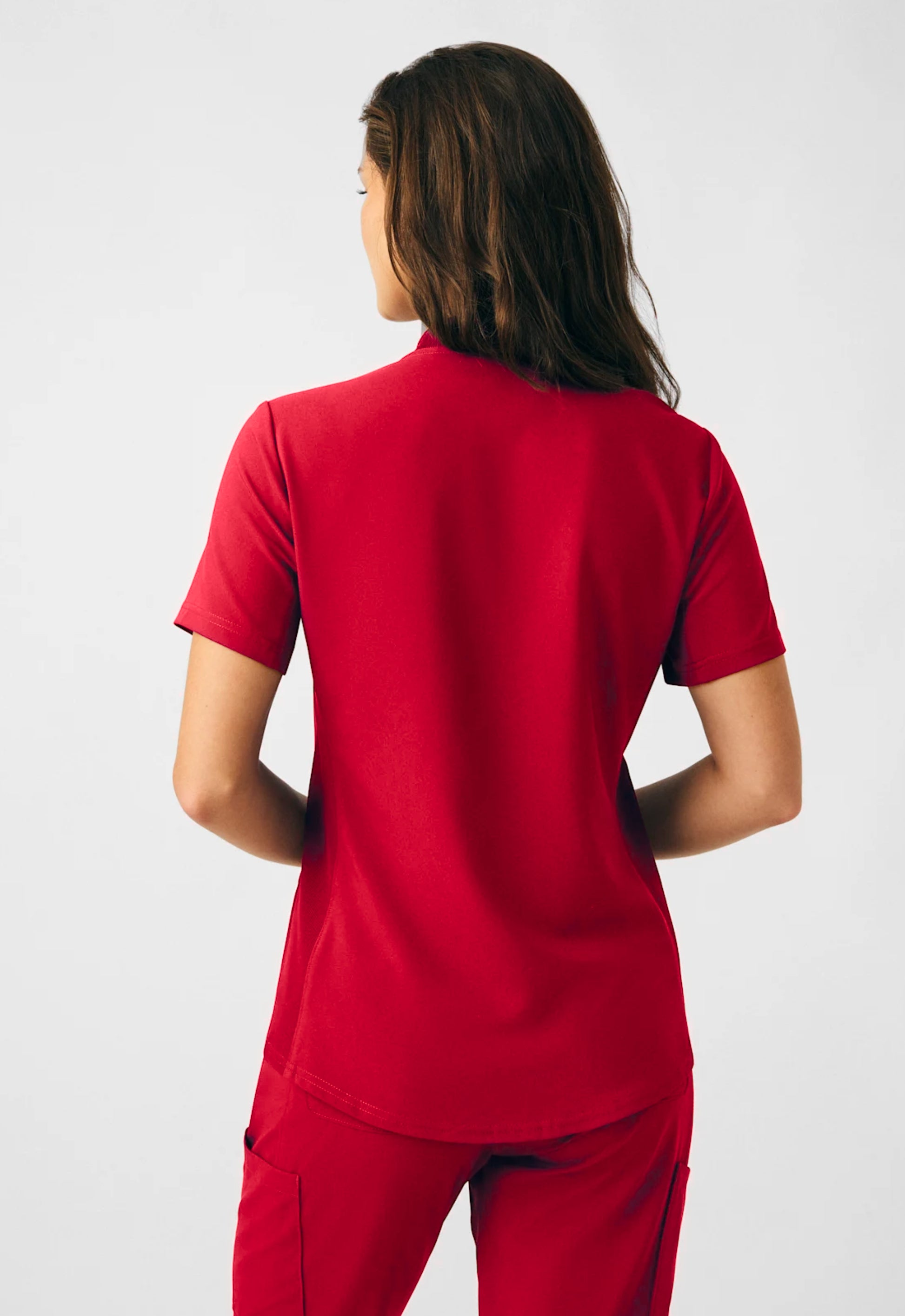 Polera Clínica Mujer Forward LT100 Rojo