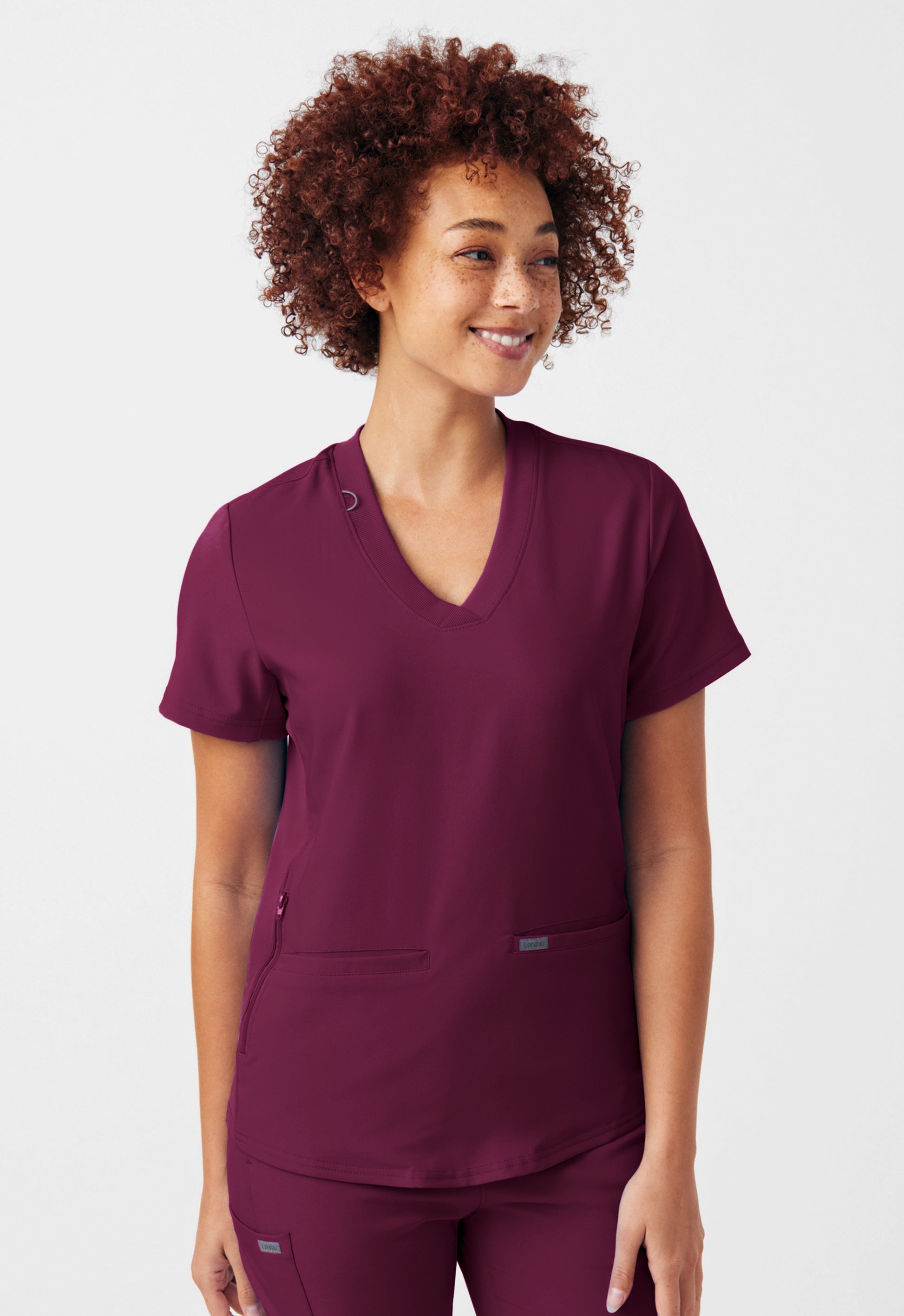 Polera Clínica Mujer Forward LT100 Burdeo