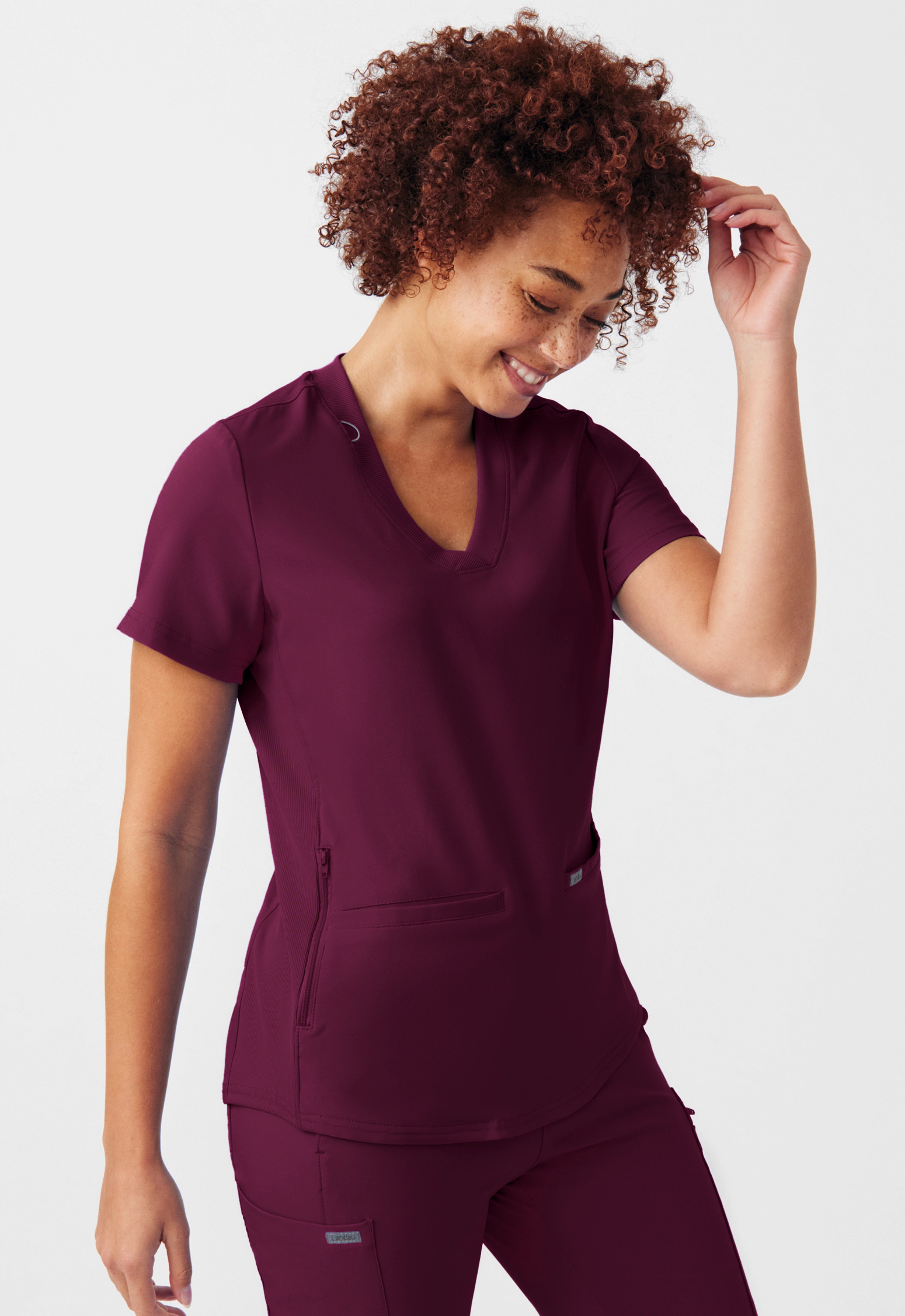Polera Clínica Mujer Forward LT100 Burdeo