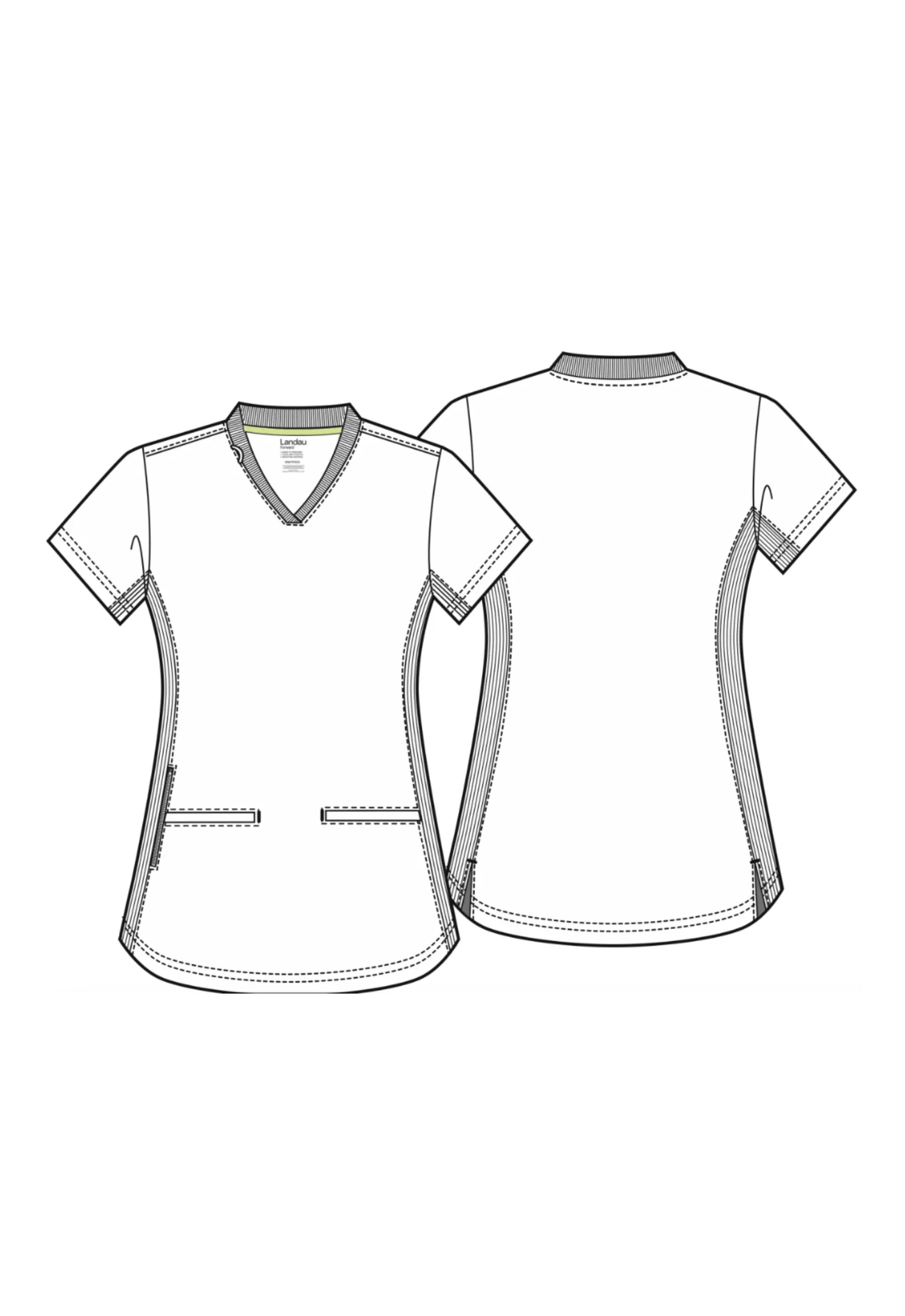 Polera Clínica Mujer Forward LT100 Burdeo