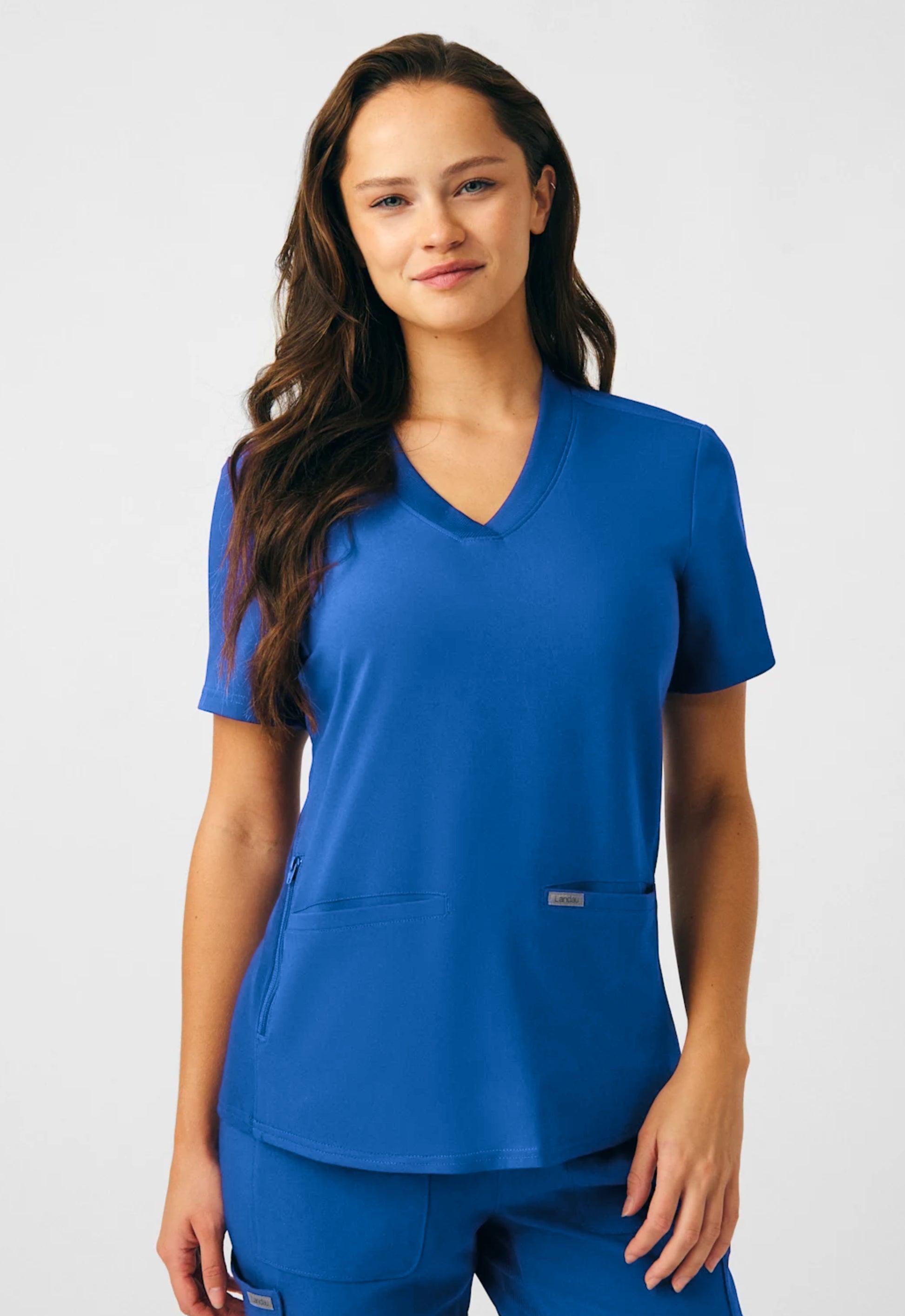 Polera Clínica Mujer Forward LT100 Azul Rey